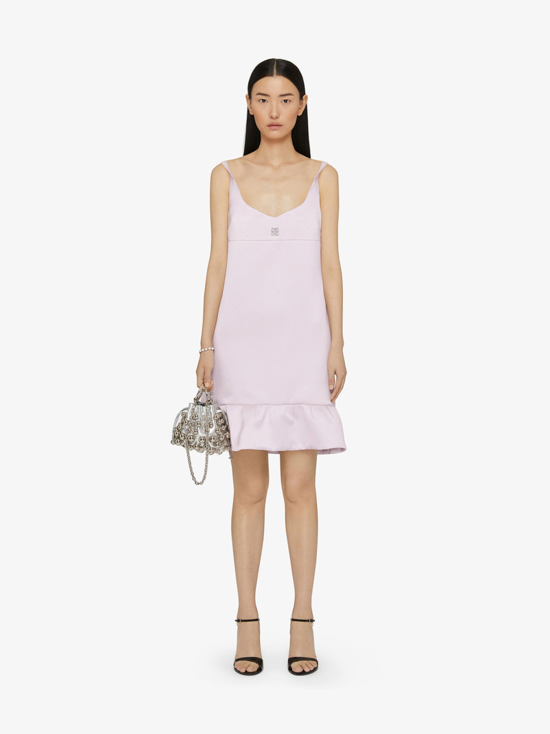 Givenchy DRESS IN SATIN WITH TWISTED STRAPS AND 4G DETAIL outlook