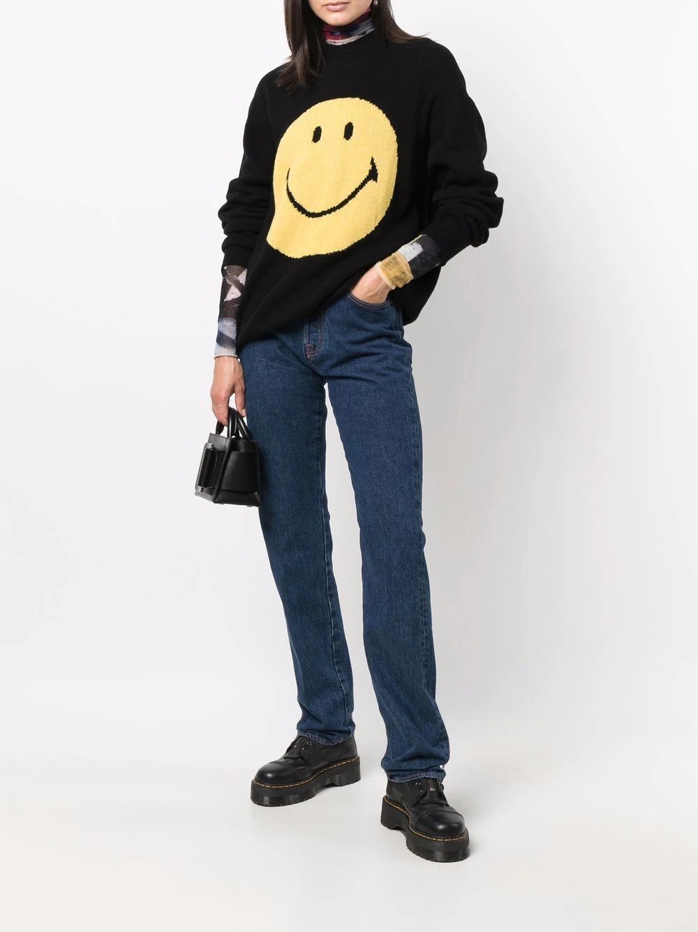 smiley knitted jumper - 2