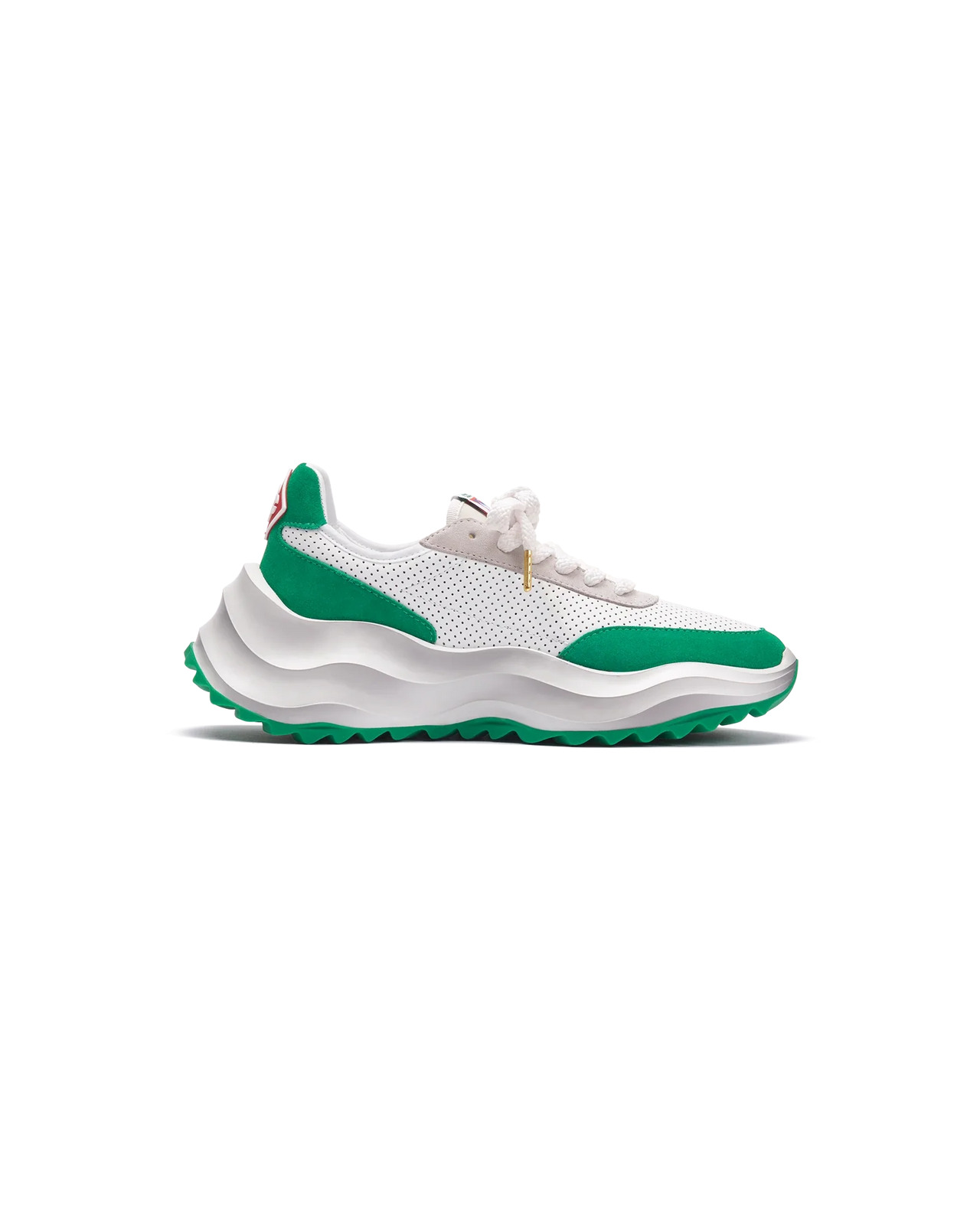 Womens Atlantis White & Tennis Green Sneaker - 2