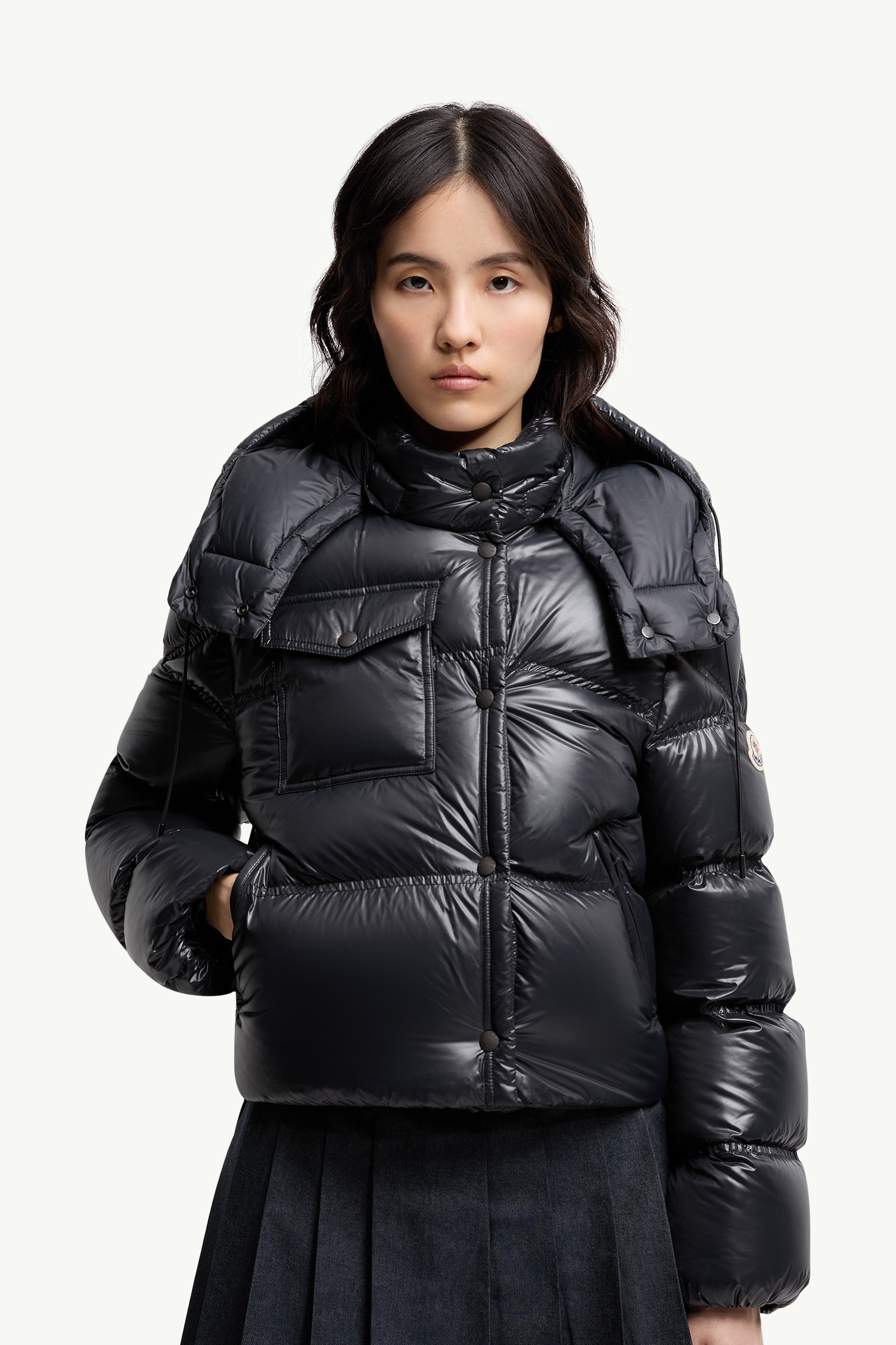Erea Square-Quilted Hooded Short Down Jacket - 7