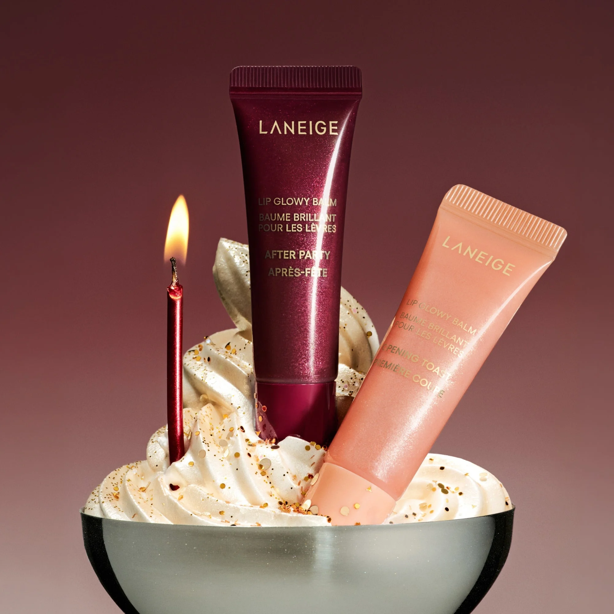 Sparkling Shimmer Lip Glowy Balm Duo Gift Set - 1