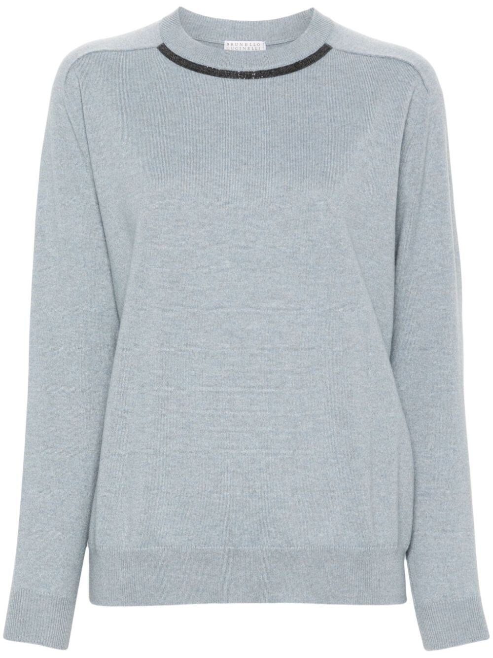 Long Sleeve Crew-Neck Sweater - 1