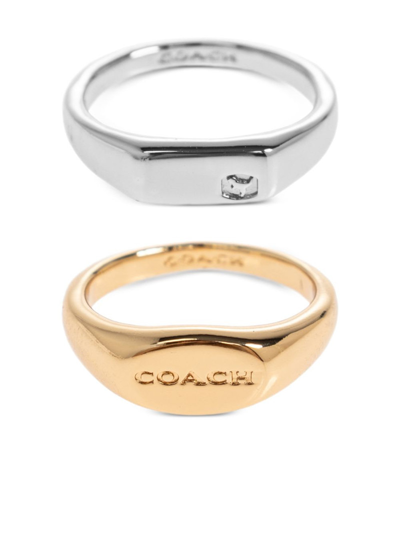 logo plaque ring set of two 3