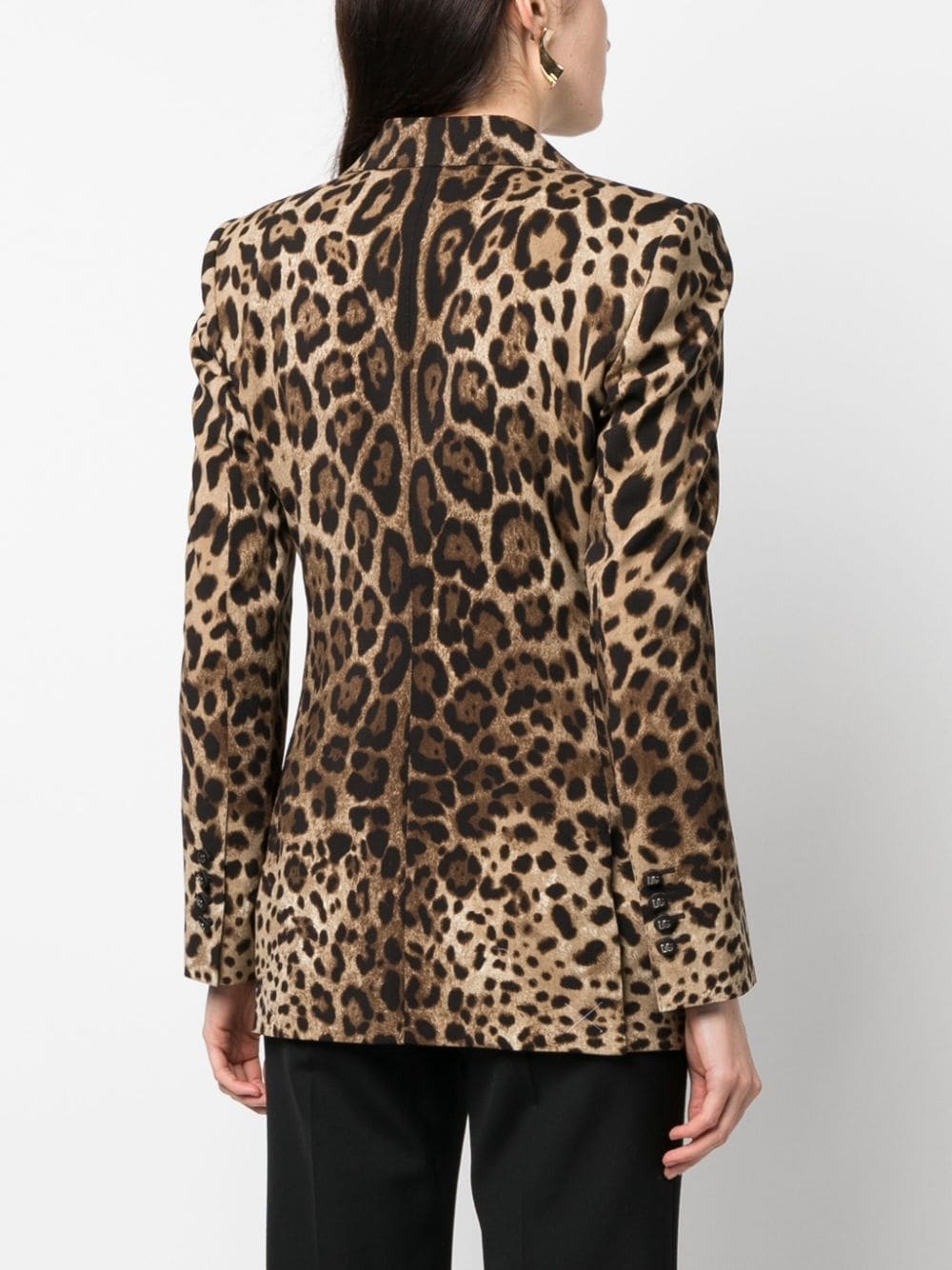 leopard-print single-breasted blazer - 4