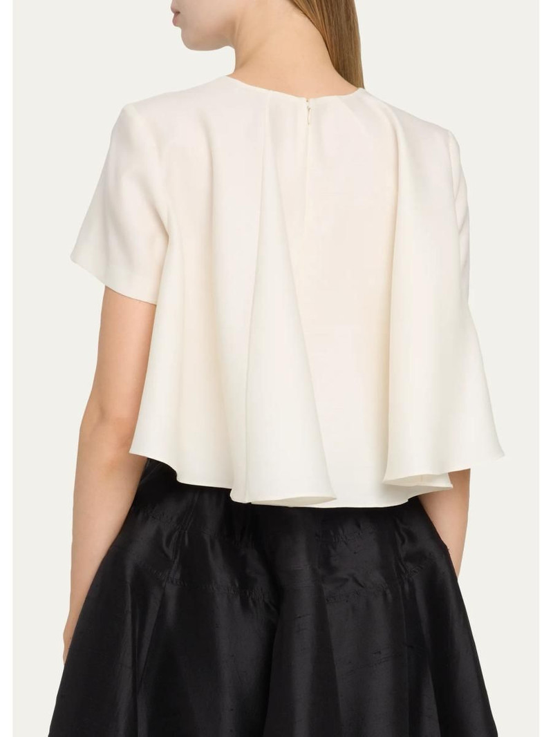 Mariel Wool-Silk Faille Full Crop Top 3