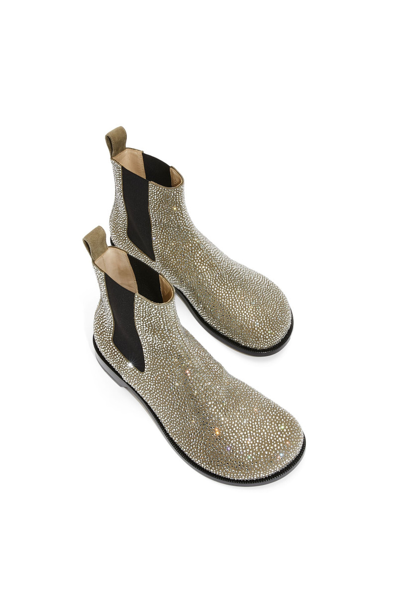 Campo Chelsea boot in suede calfskin and rhinestones 3