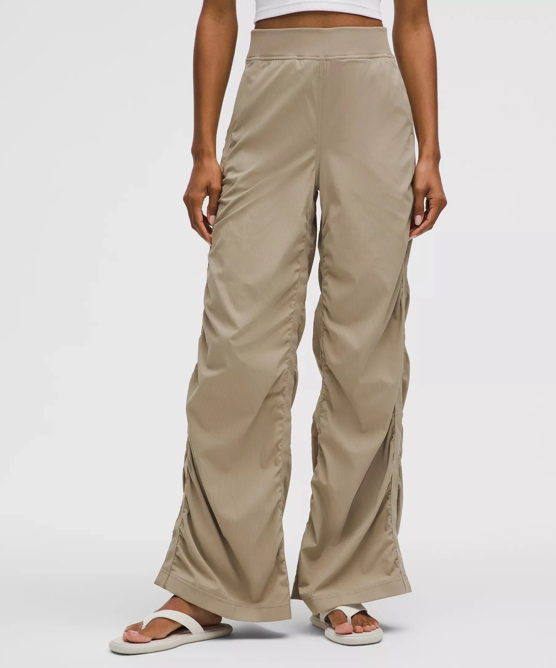 Ruched High-Rise Wide-Leg Pant - 1