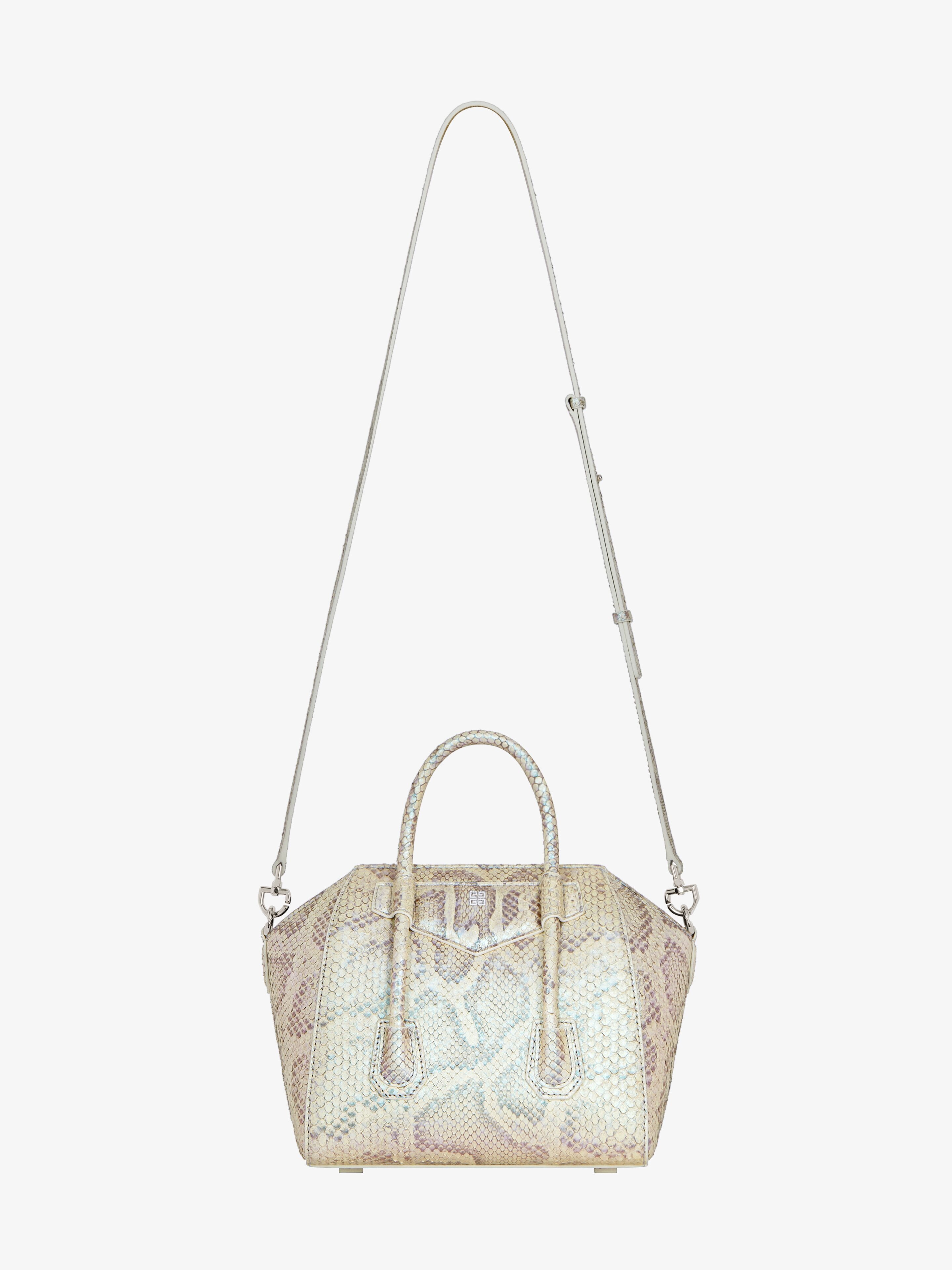 MINI ANTIGONA LOCK BAG IN PYTHON WITH PEARL EFFECT - 3