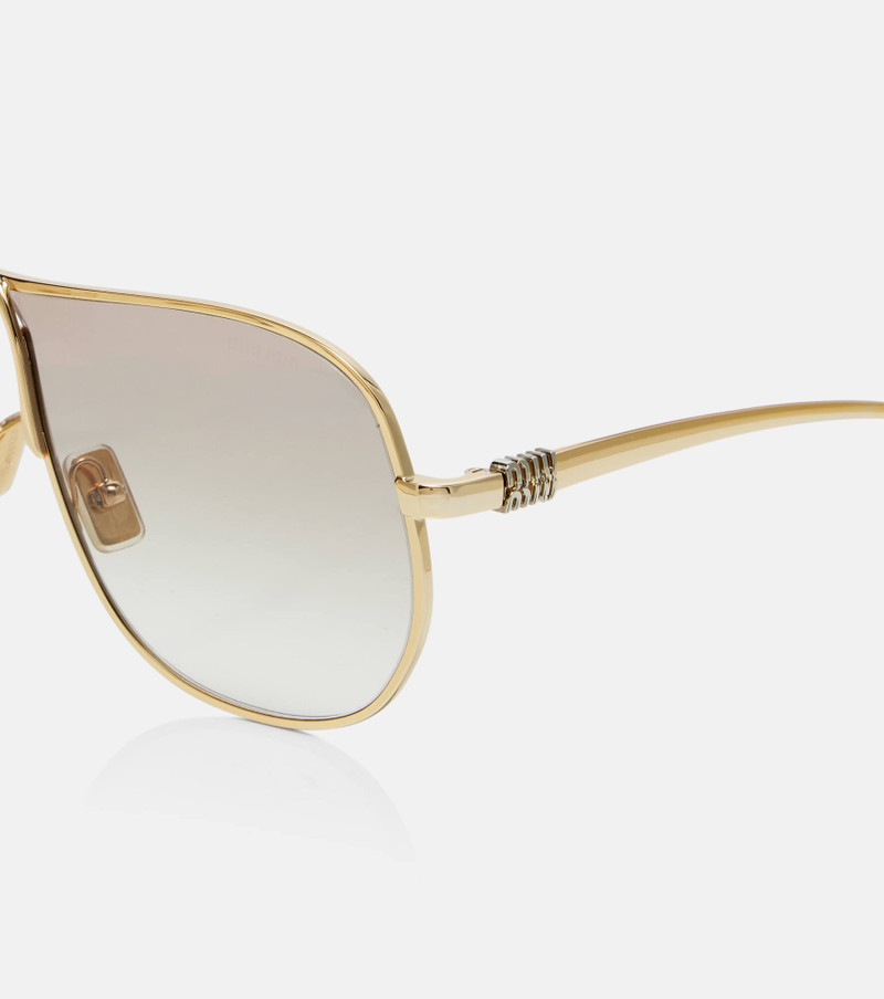 Miu Miu Logo aviator sunglasses outlook