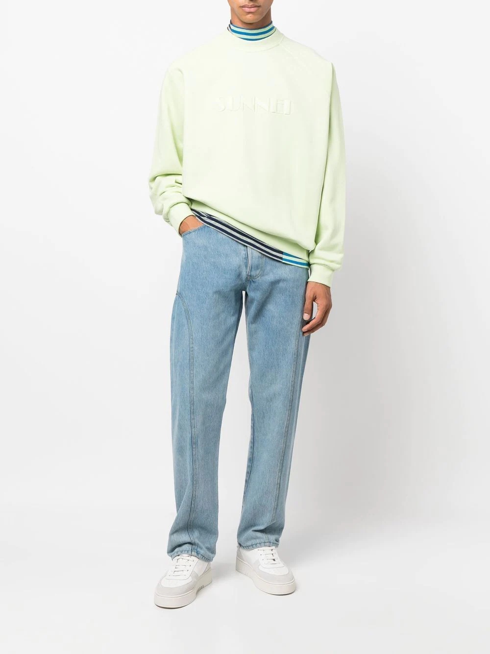embroidered-logo detail sweatshirt - 2