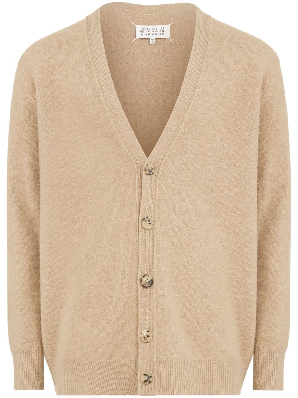 V-neck wool cardigan - 1