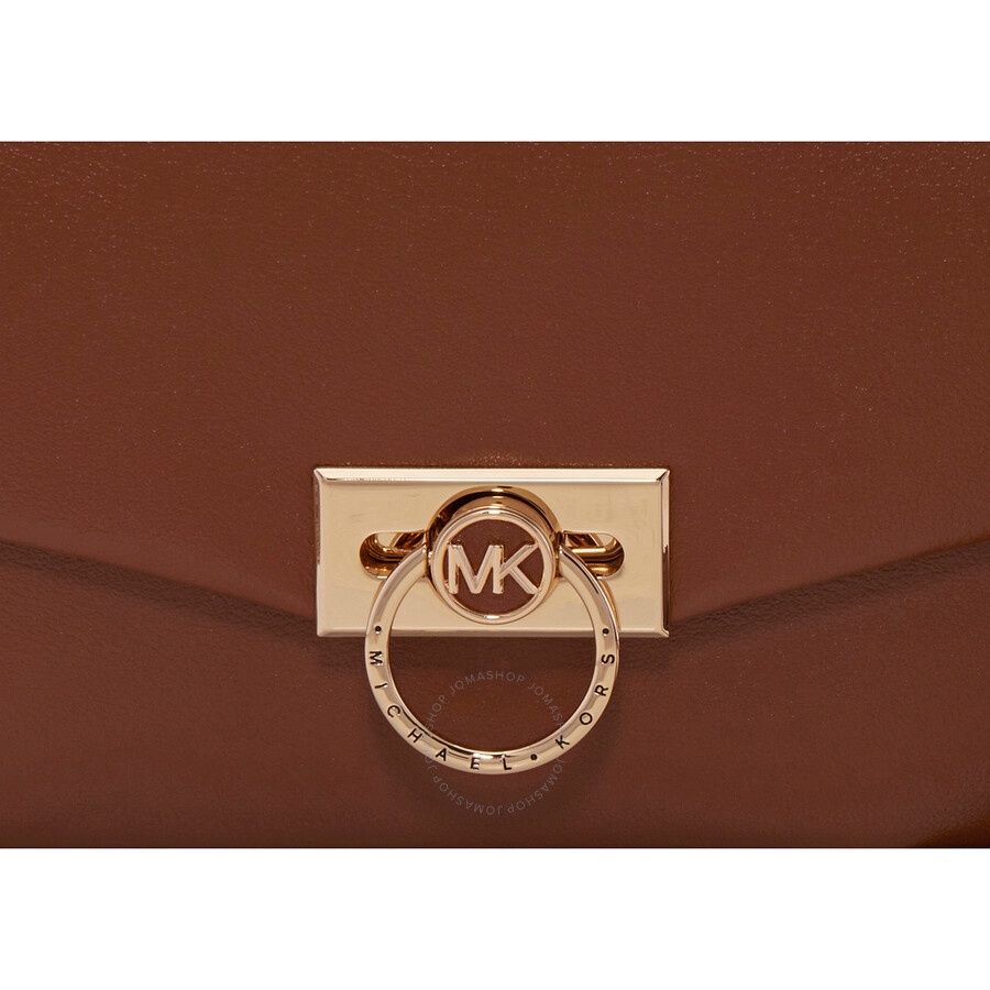Michael Kors - Michael Kors Hendrix Extra-small Leather Crossbody Bag - Brown - 6