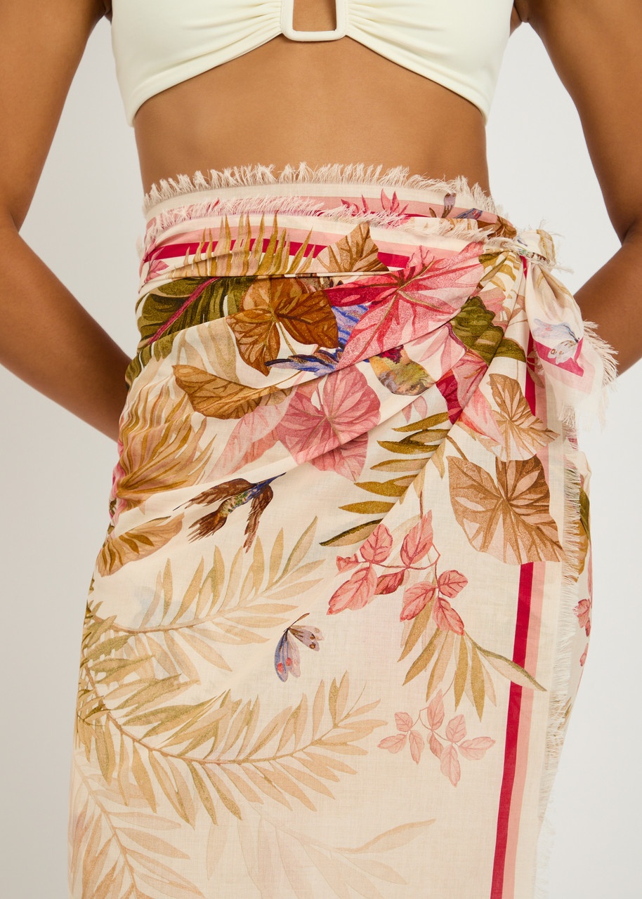 Zimmermann Printed Cotton Pareo Skirt - 5