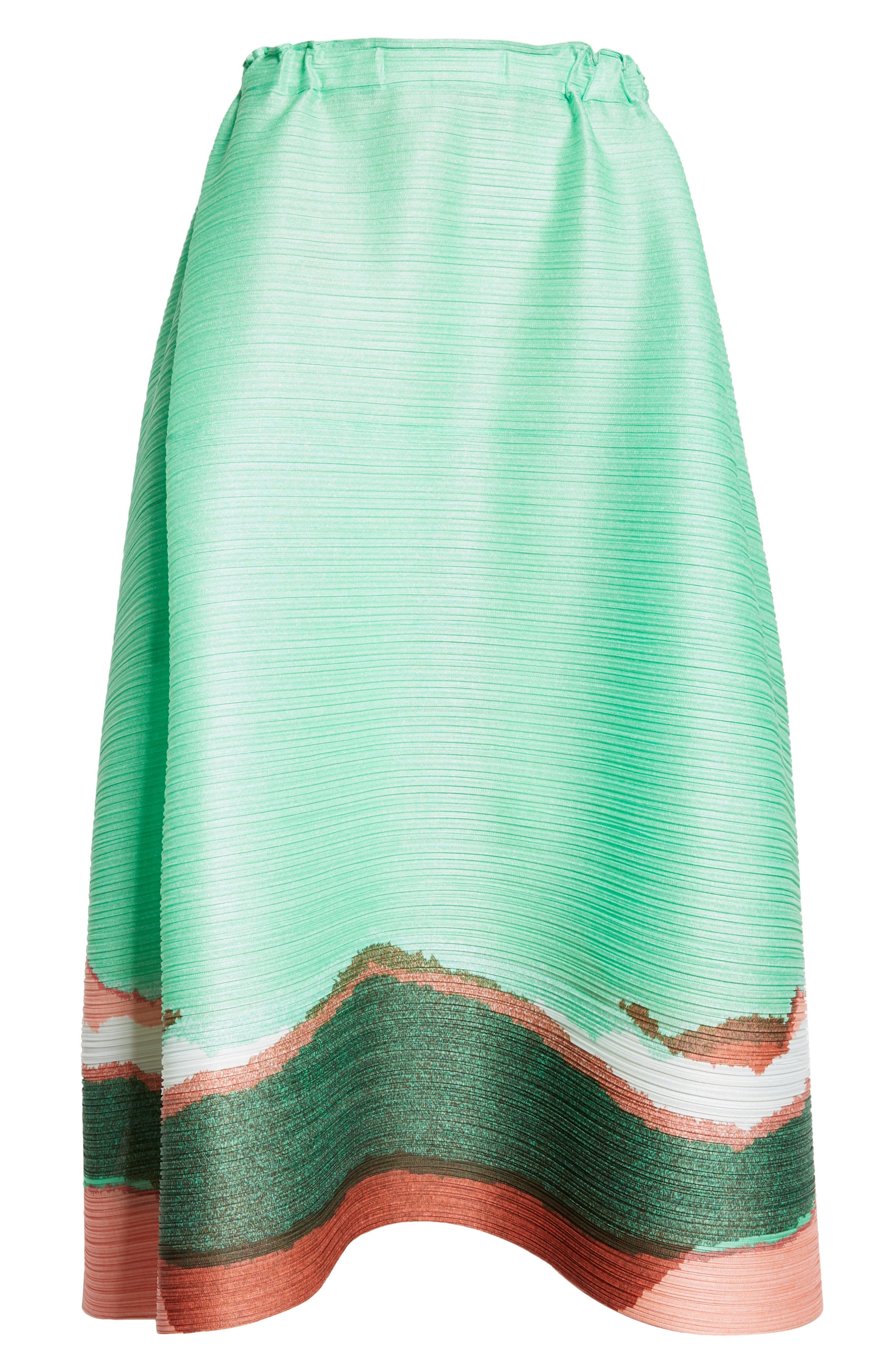 Pleats Please Issey Miyake Grainy Colors Pleated Midi Skirt in Mint Green at Nordstrom - 6