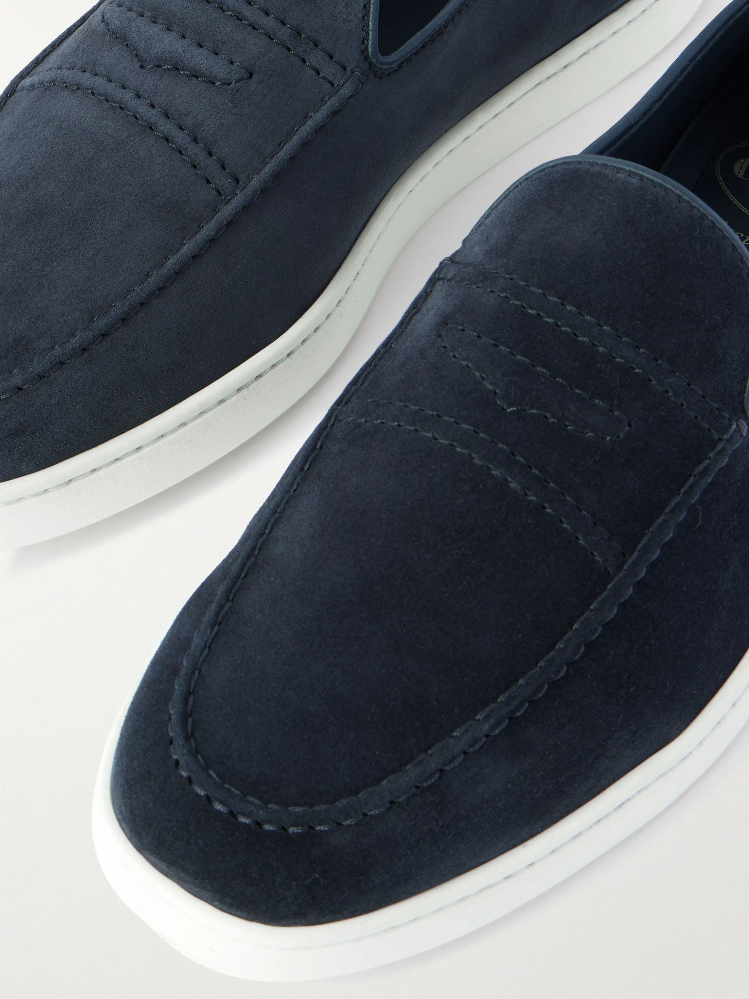 Peebles Suede Loafers Navy - 5