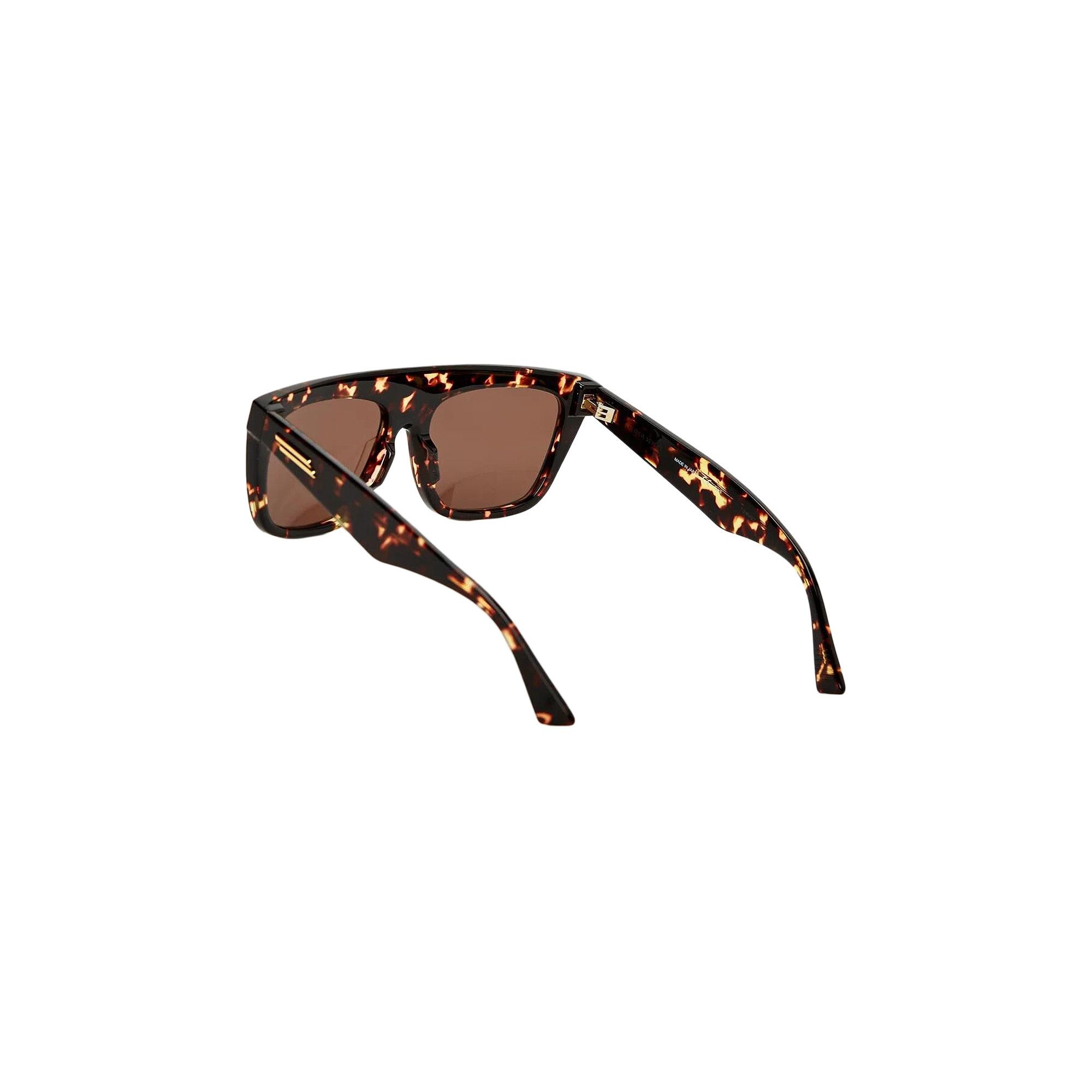 Bottega Veneta Thick Frame Tinted Sunglasses 'Brown/White' - 2