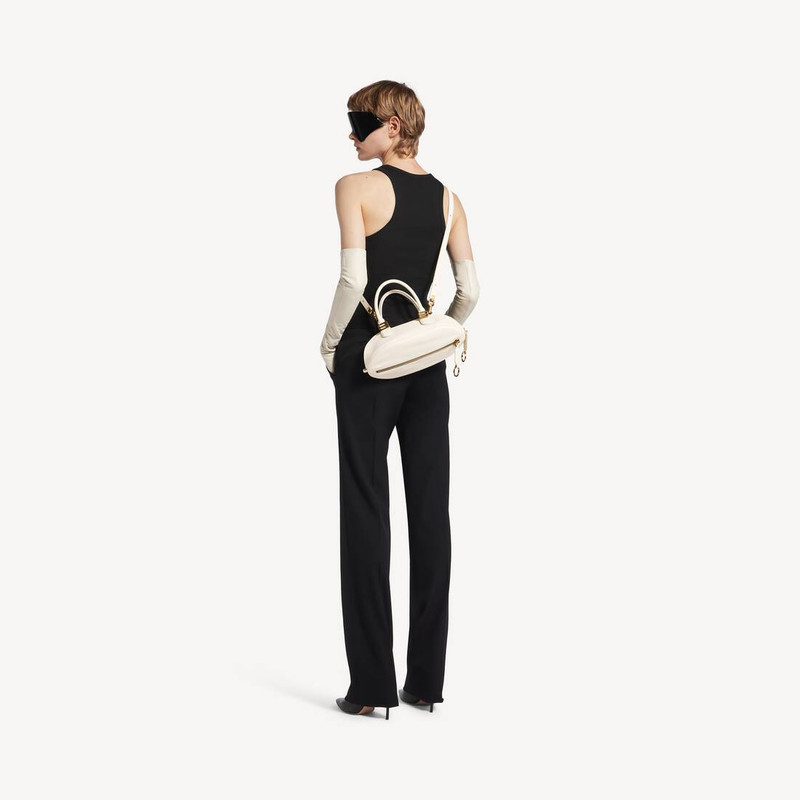 BALENCIAGA Women's Bolero Bowling Bag Mini in Cream outlook