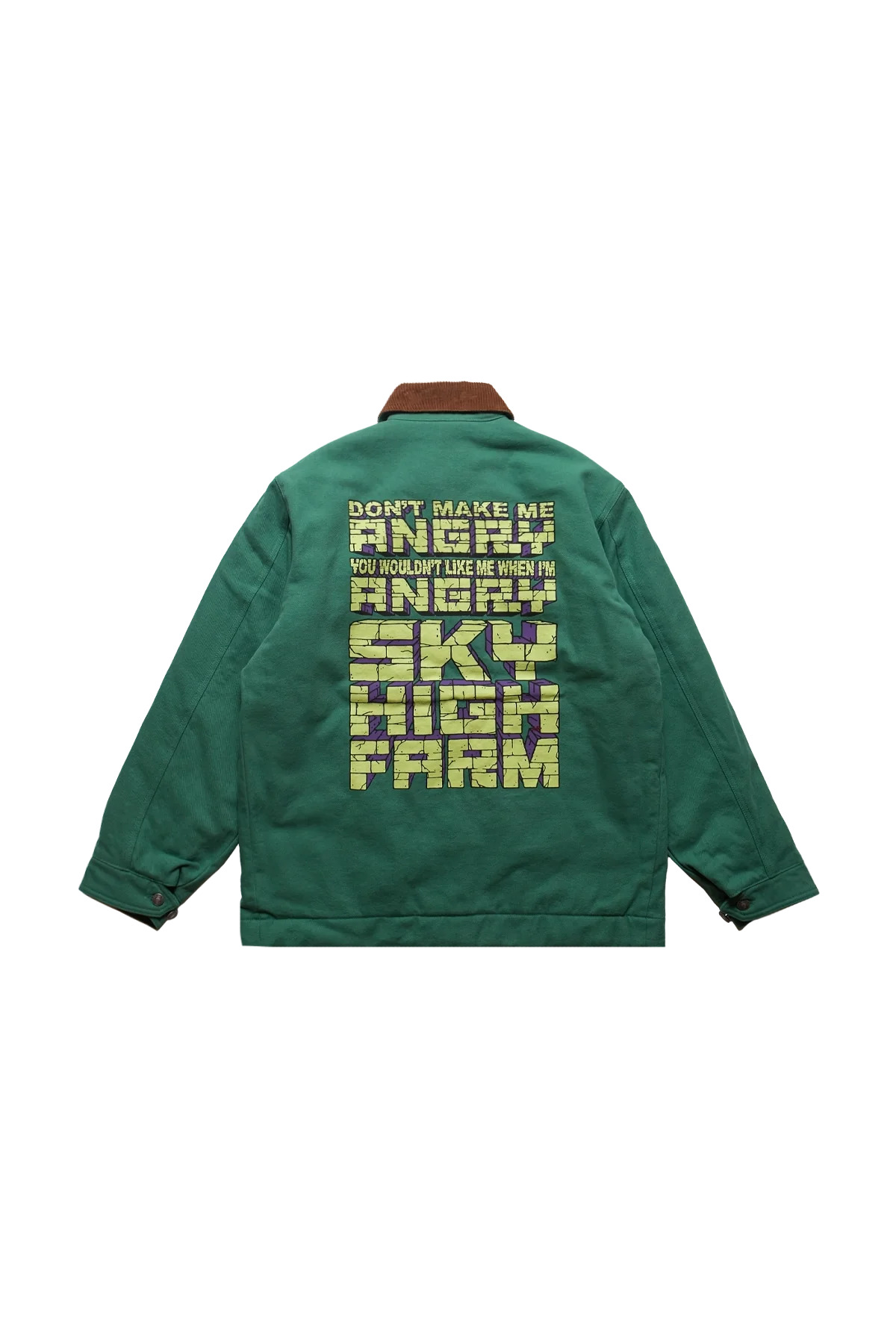 SKY HIGH FARM Angry Chore Coat Woven Green - 2