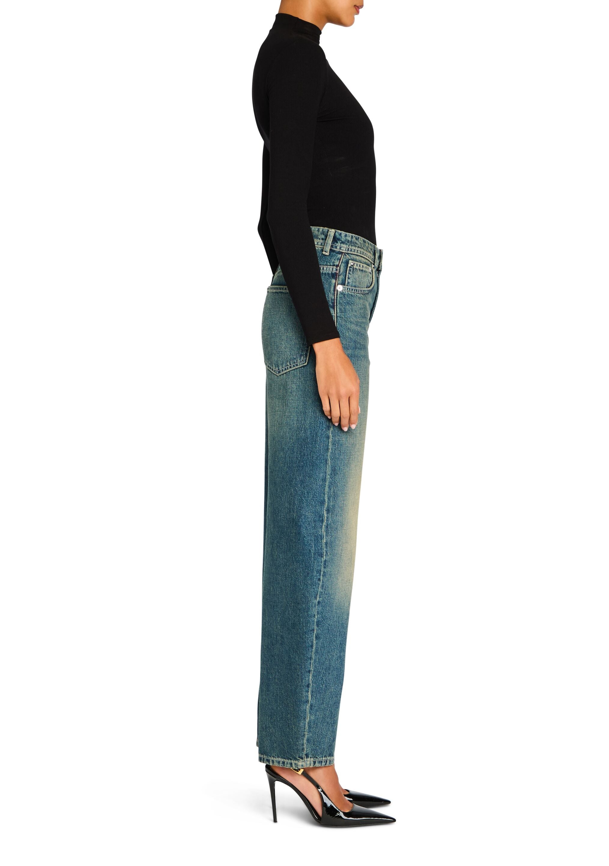 MARBEL MID RISE BARREL JEAN - 3