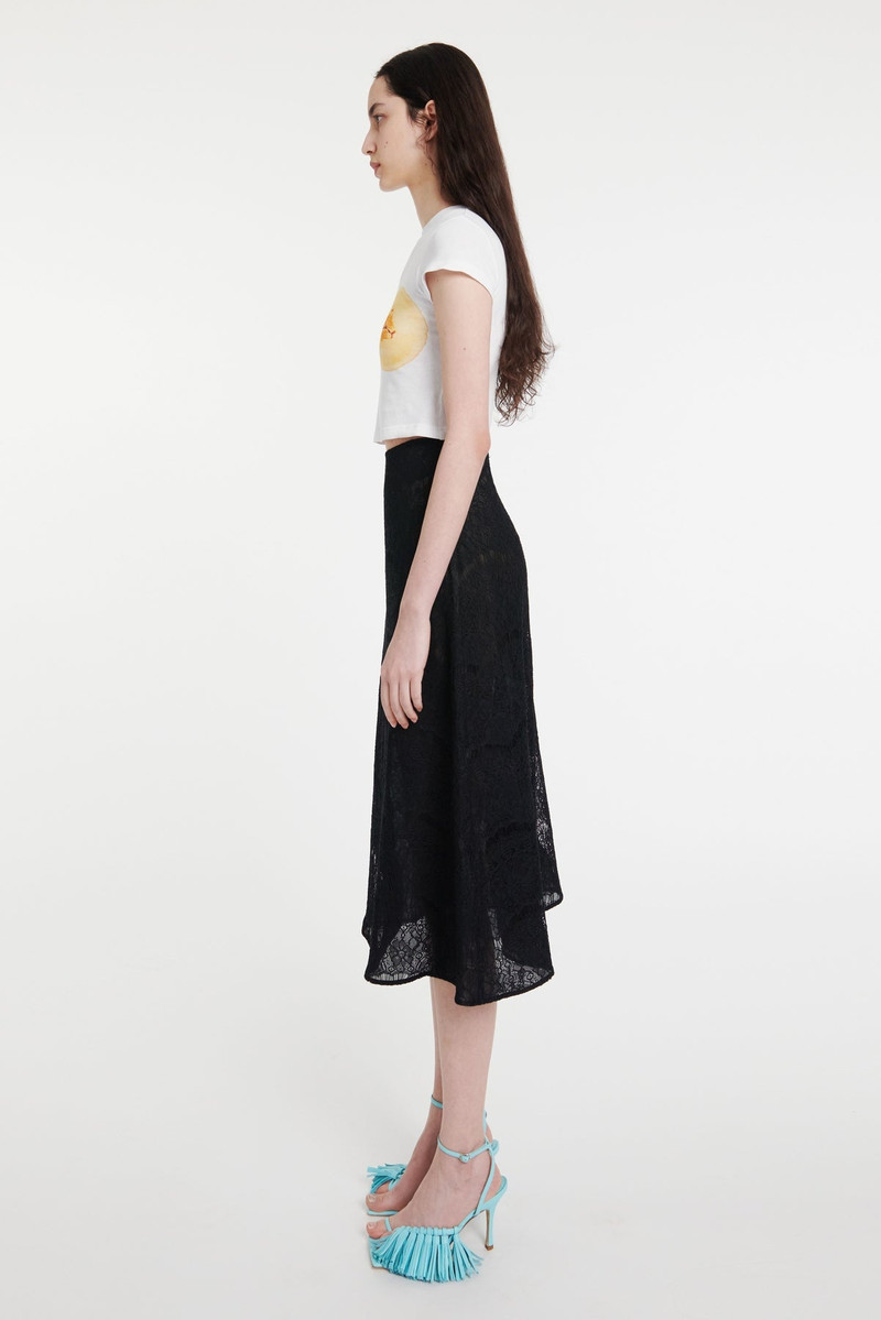 MIDI LACE SKIRT BLACK 5