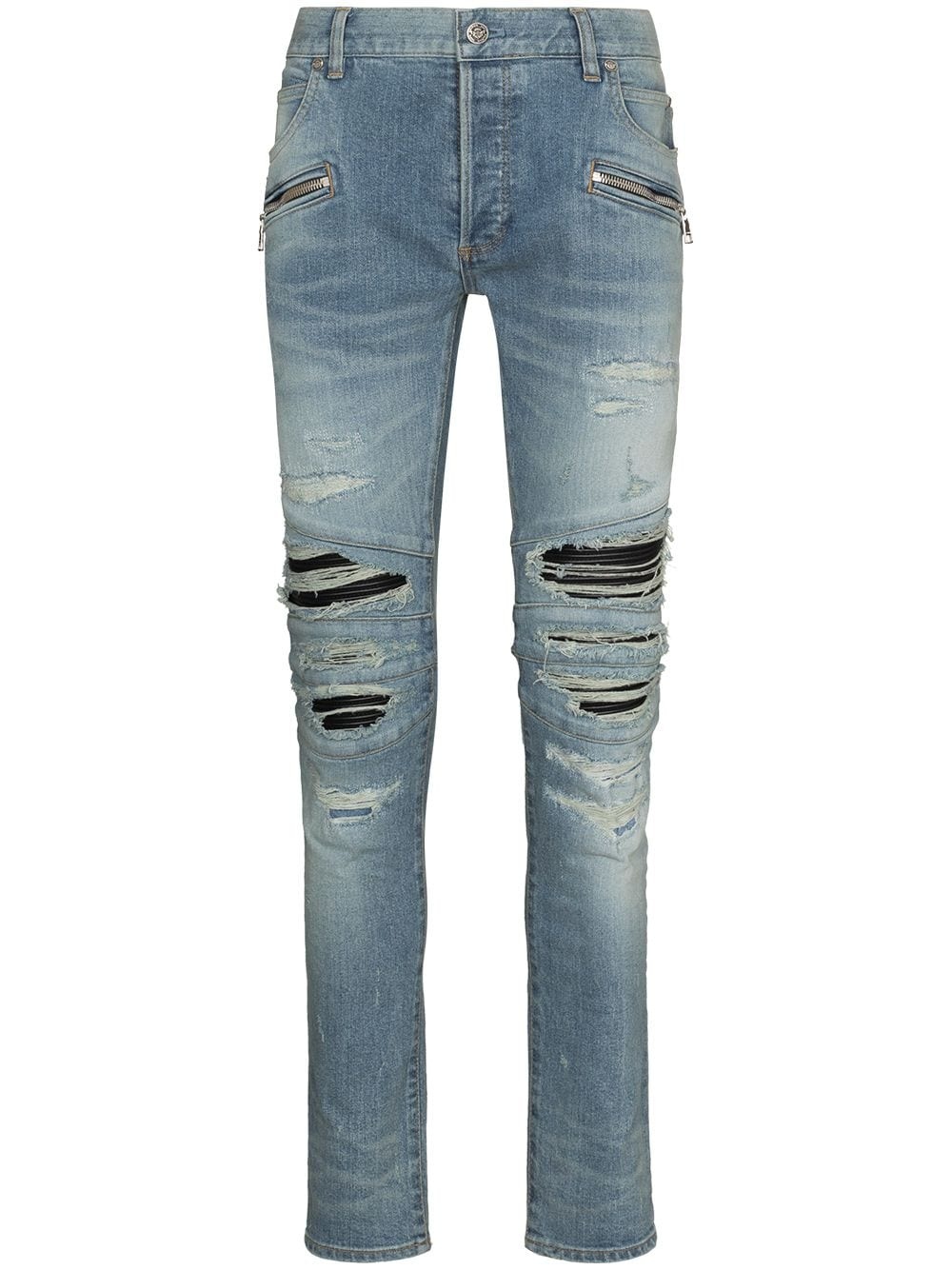 ripped slim-fit jeans - 1