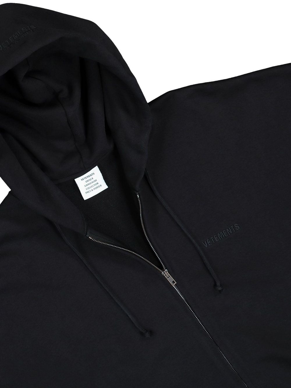 zip-up logo hoodie - 3