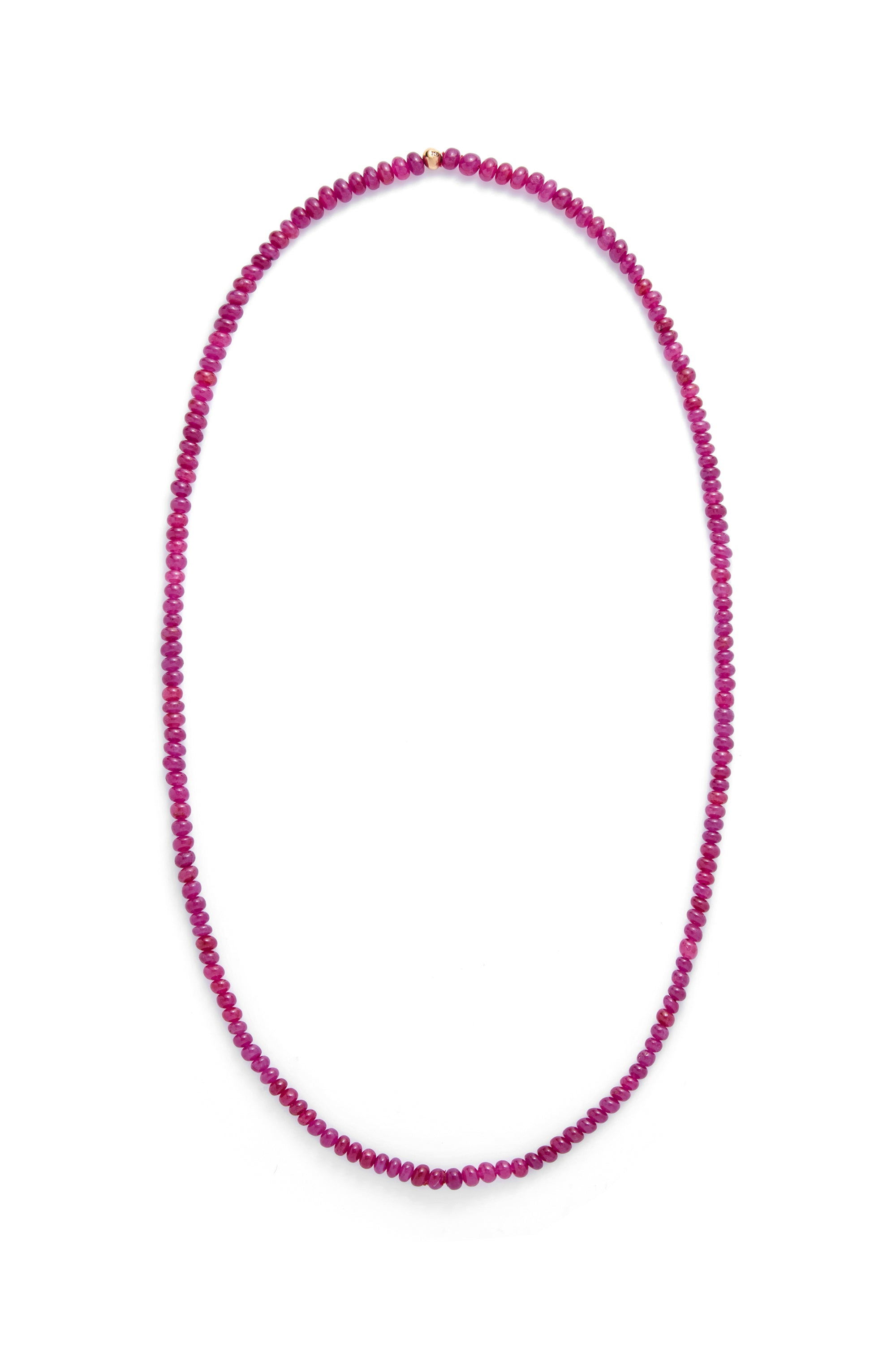 Beaded Necklace in Ruby (Medium Beads) - 3