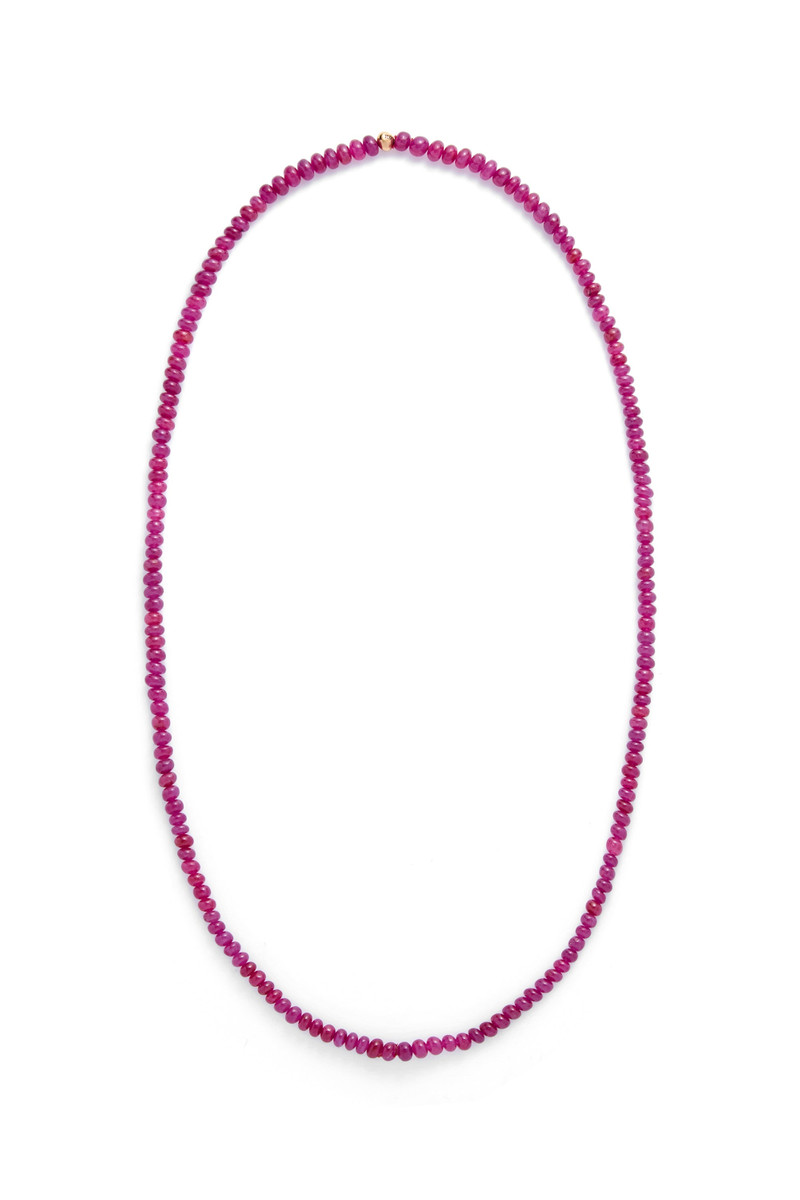 Beaded Necklace in Ruby (Medium Beads) 3