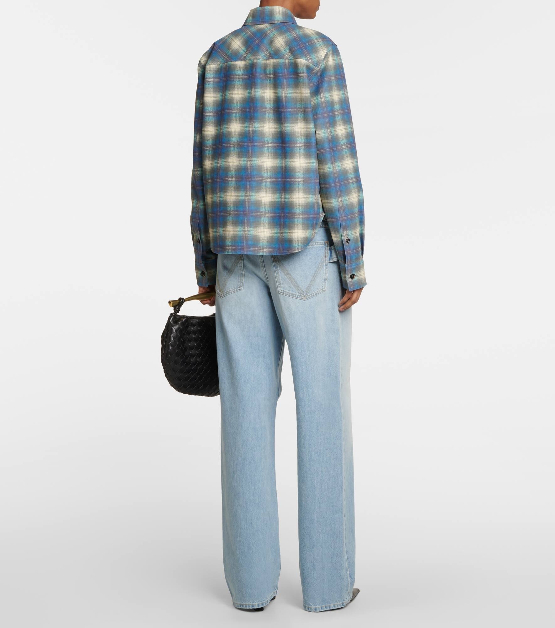 Checked leather shirt - 3
