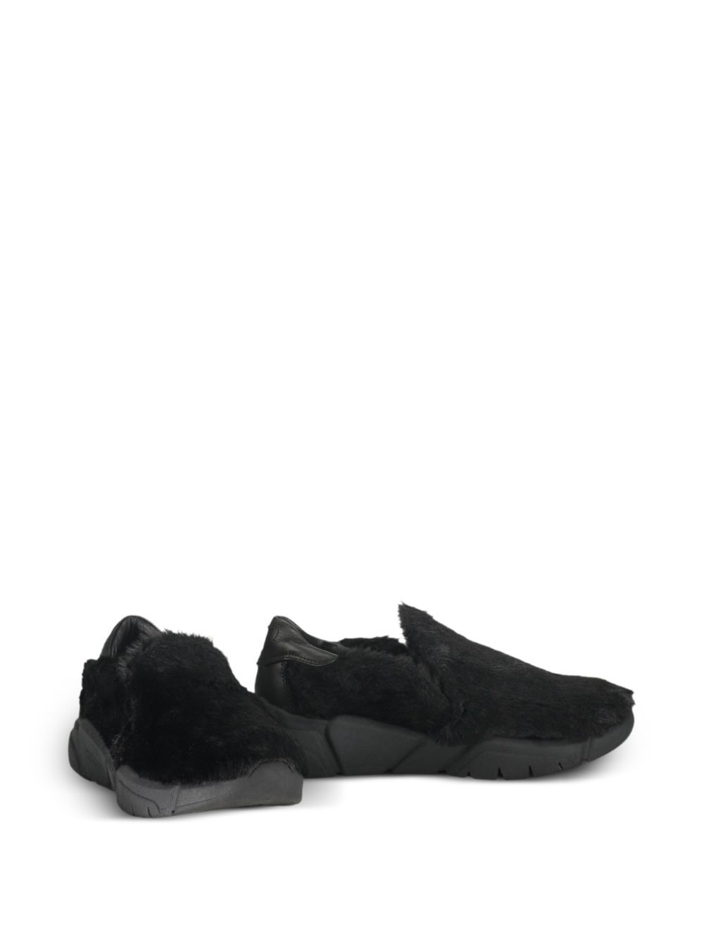 faux-fur sneakers - 2