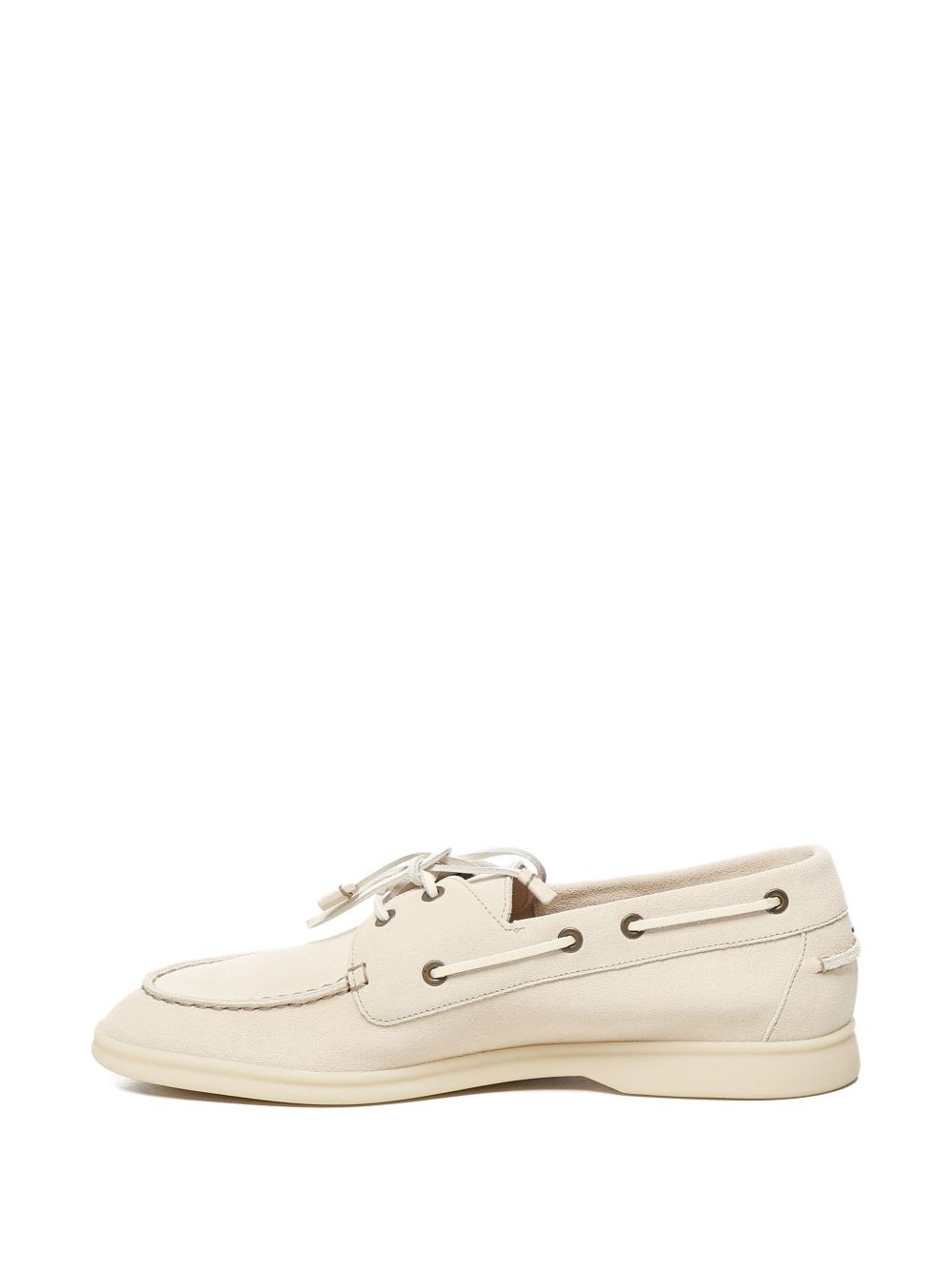 leather lace-up boat shoes - 4