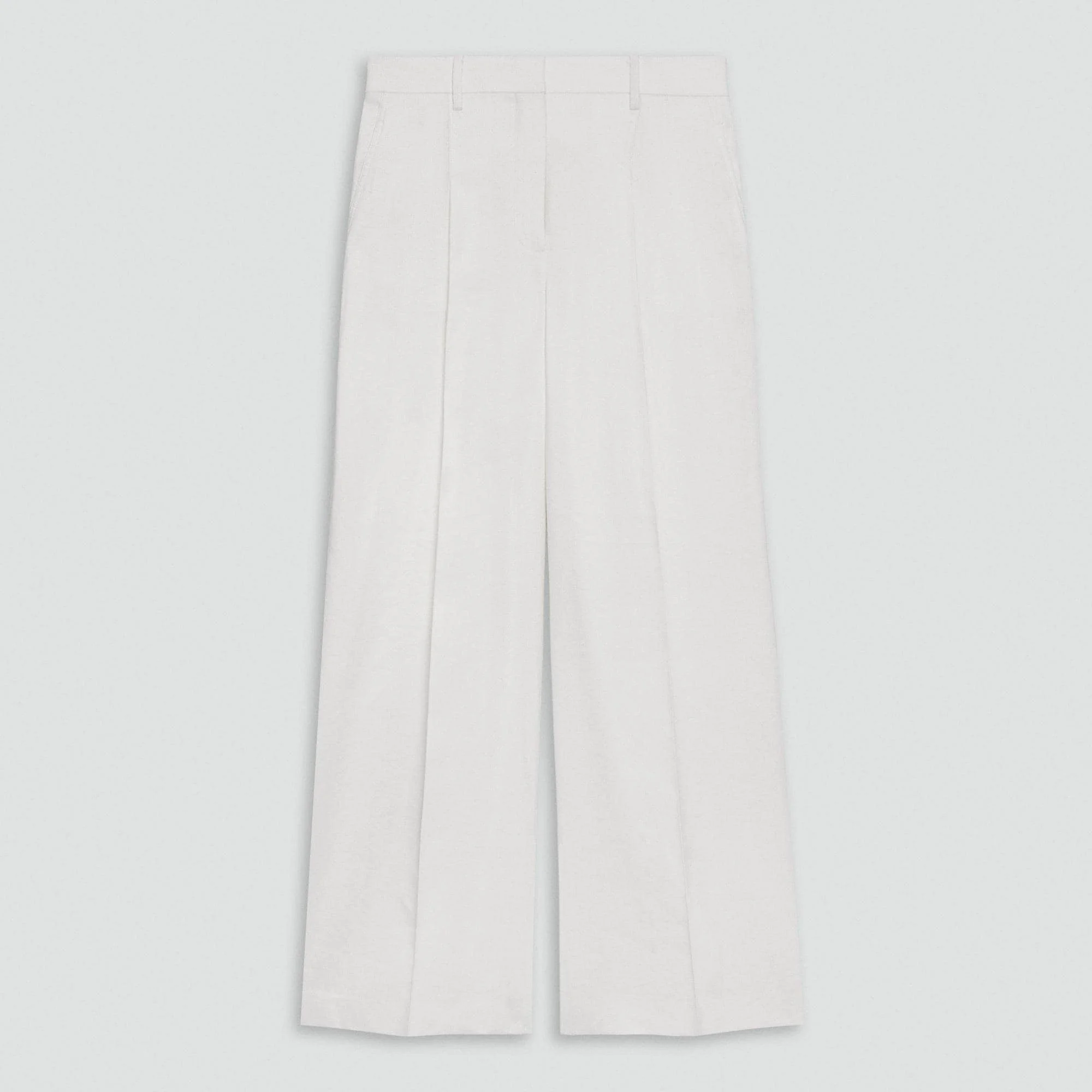 Pleated Wide-Leg Pant in Linen-Viscose - 1