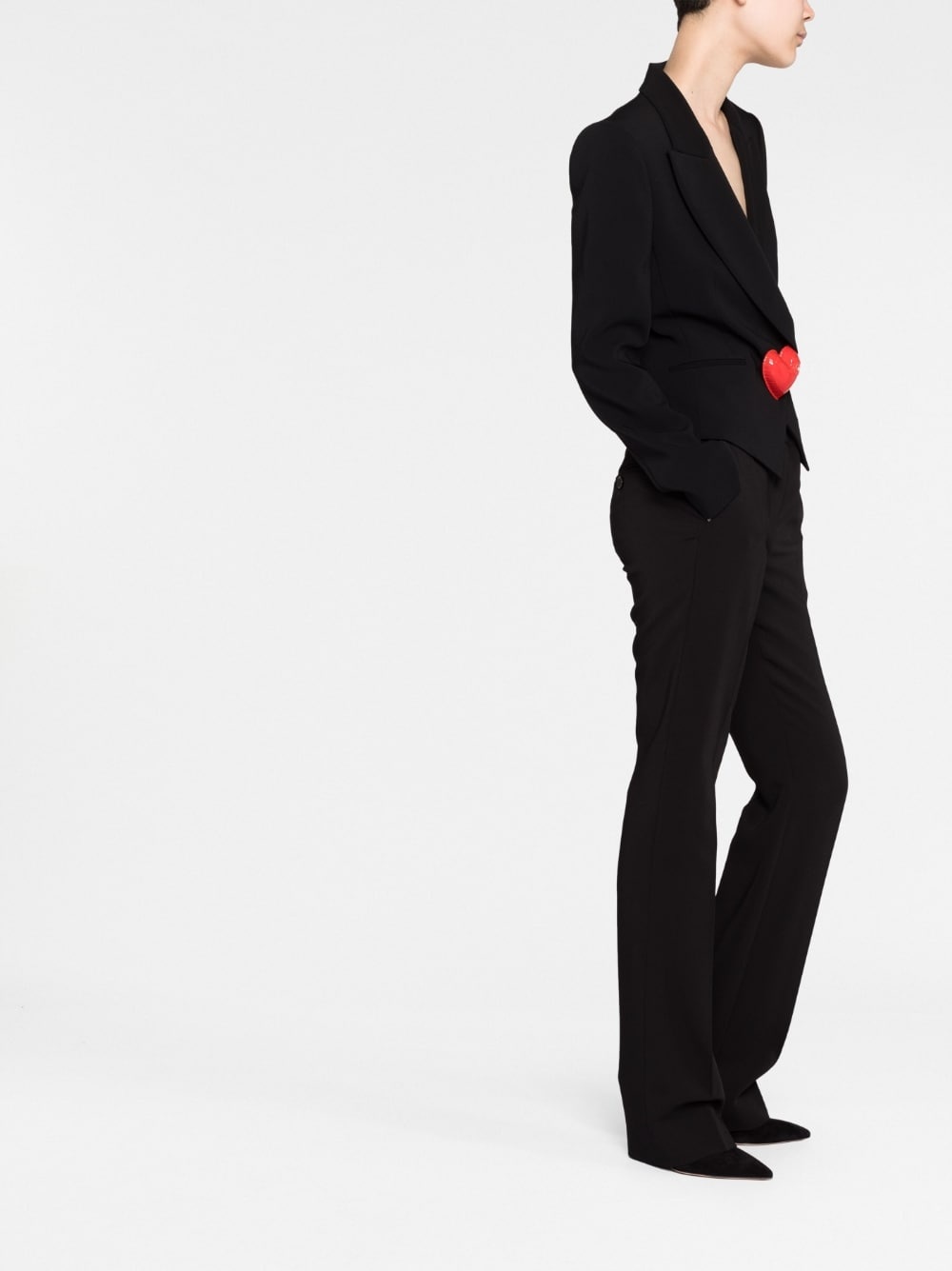 high-waisted flared trousers - 11