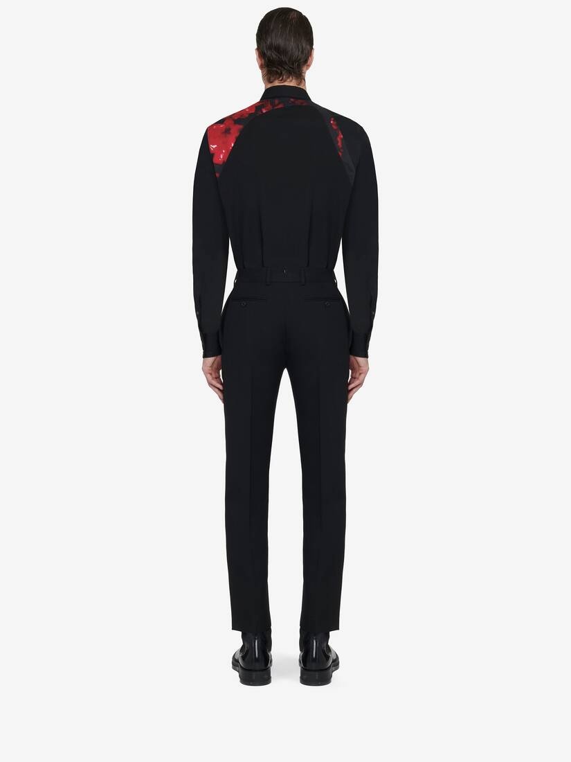 Men's Wax Flower Harness Shirt in Black - 5