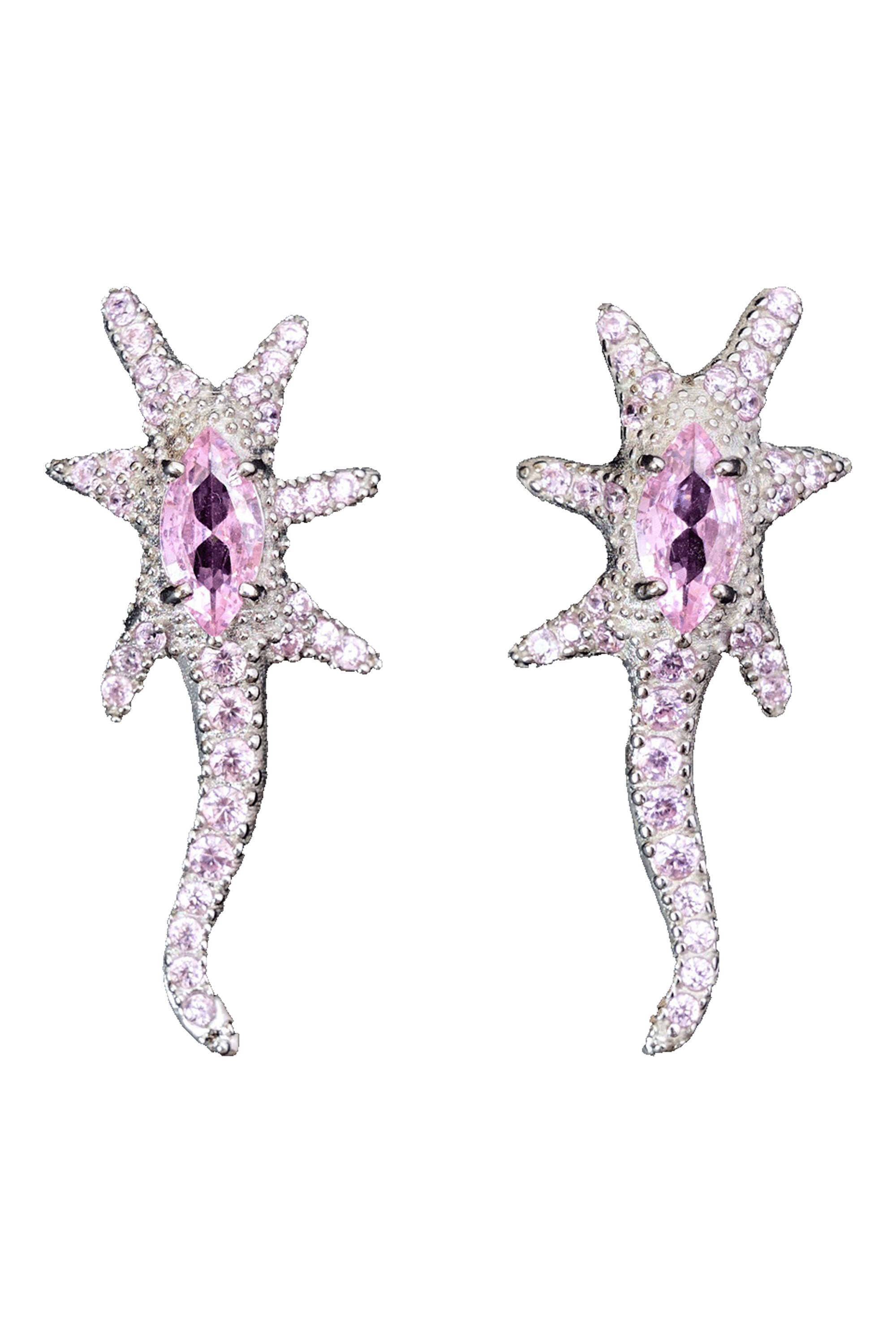 SOFT PINK STAR TRAIL EARRINGS - 1