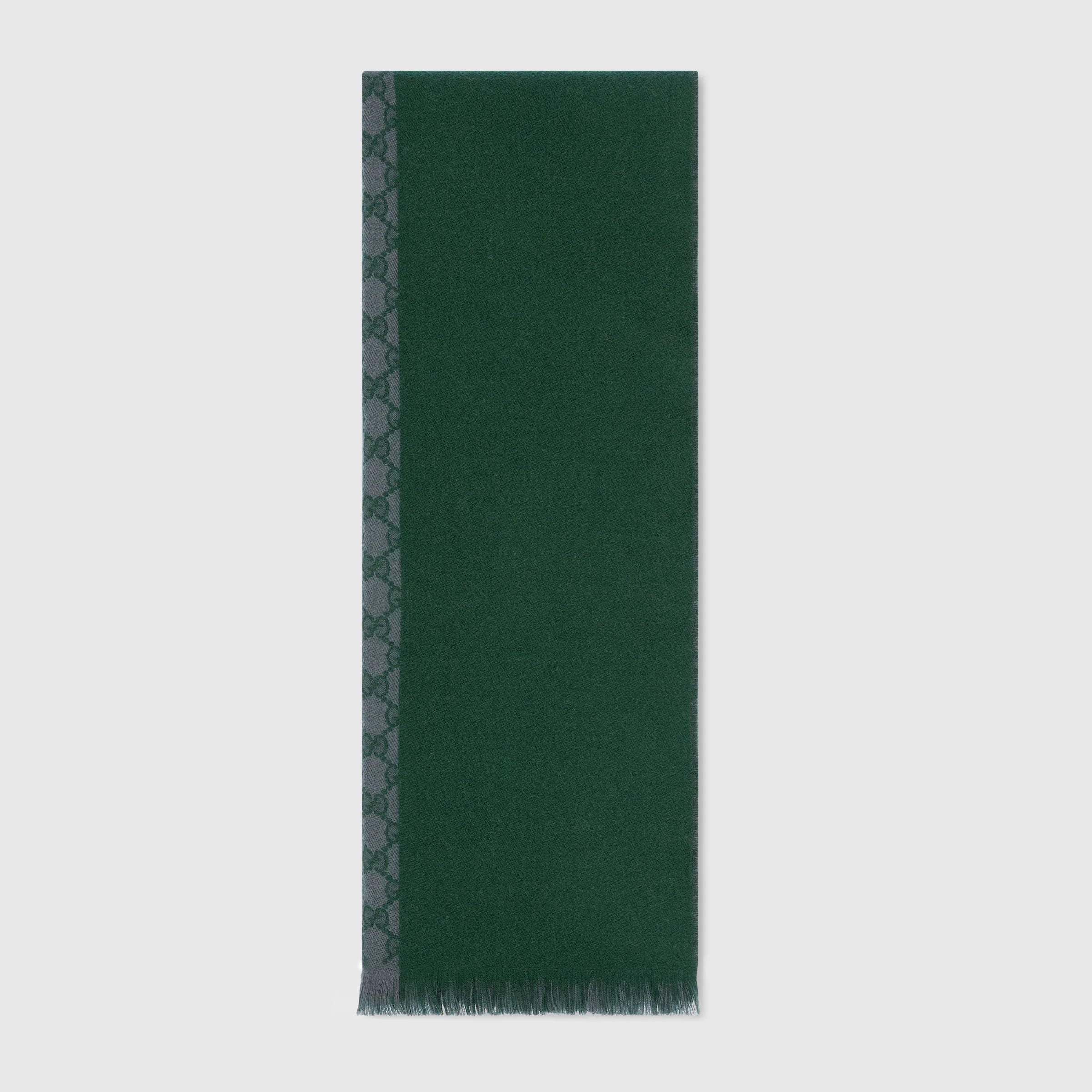 GG wool jacquard scarf - 1