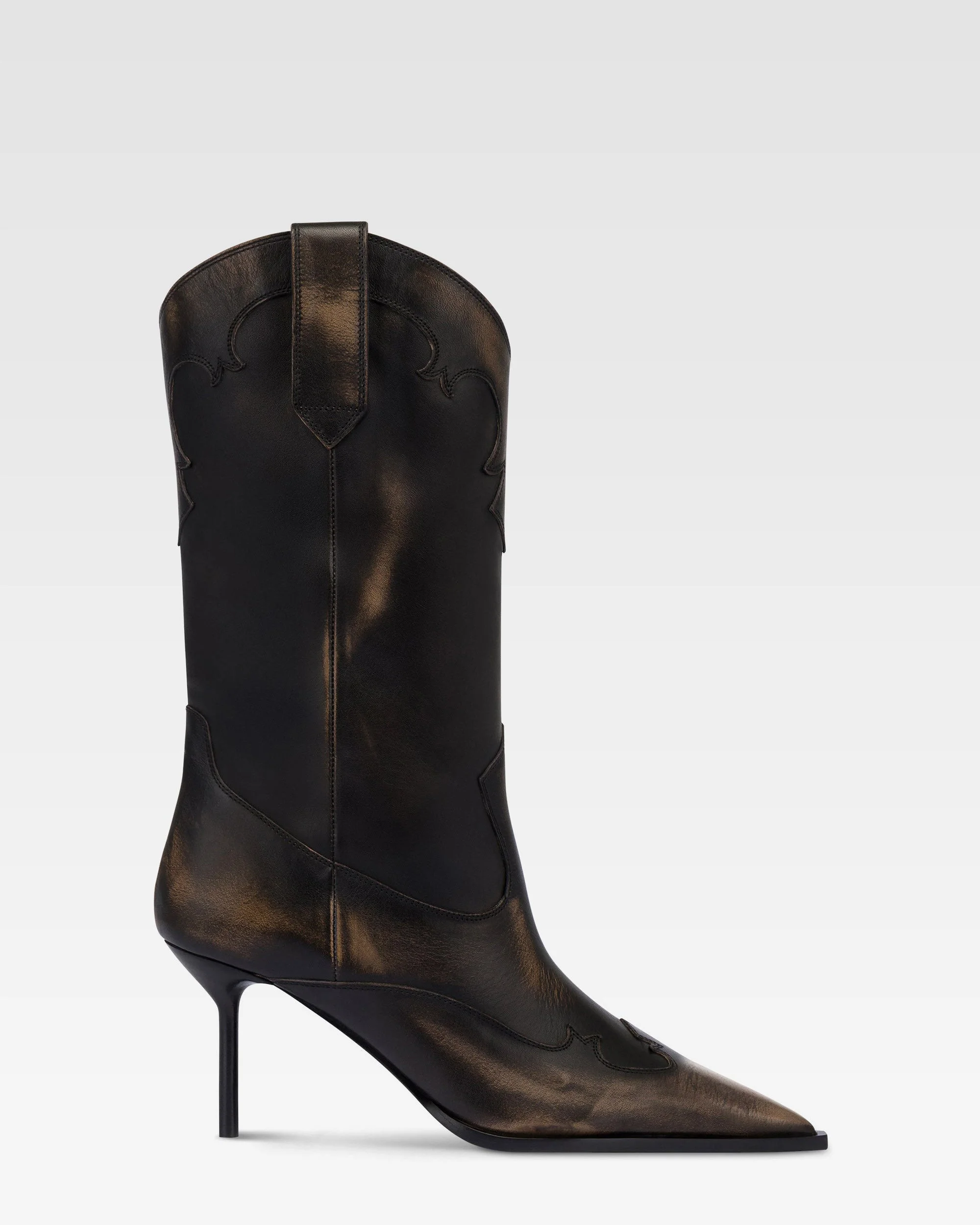 Brushed leather boot - 1
