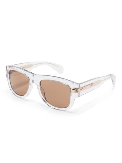 GUCCI logo-engraved square-frame sunglasses outlook