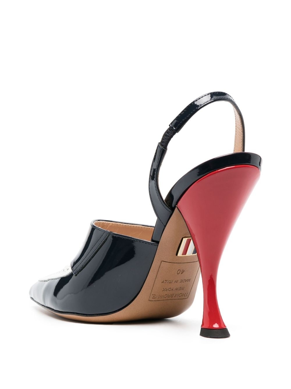 curved-heel 120mm leather pumps - 3