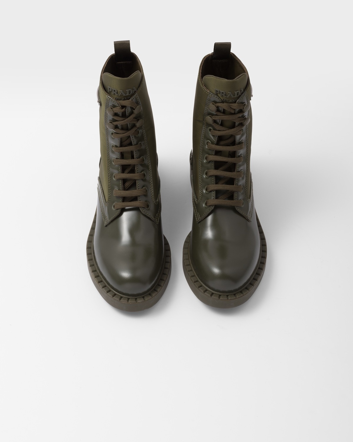 Brushed-leather and Re-Nylon boots - 4
