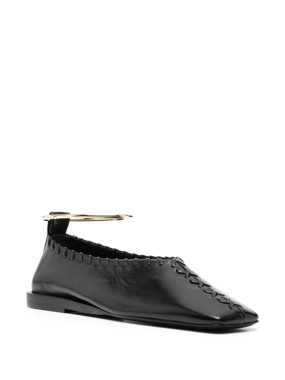 ring-detail ballerina shoes - 2