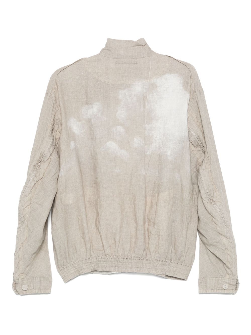 linen bomber jacket - 2