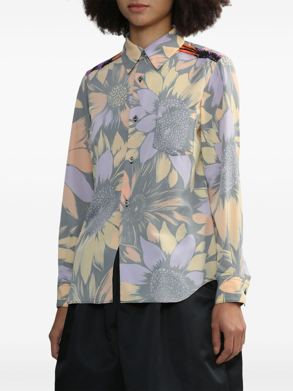 floral-print shirt - 3