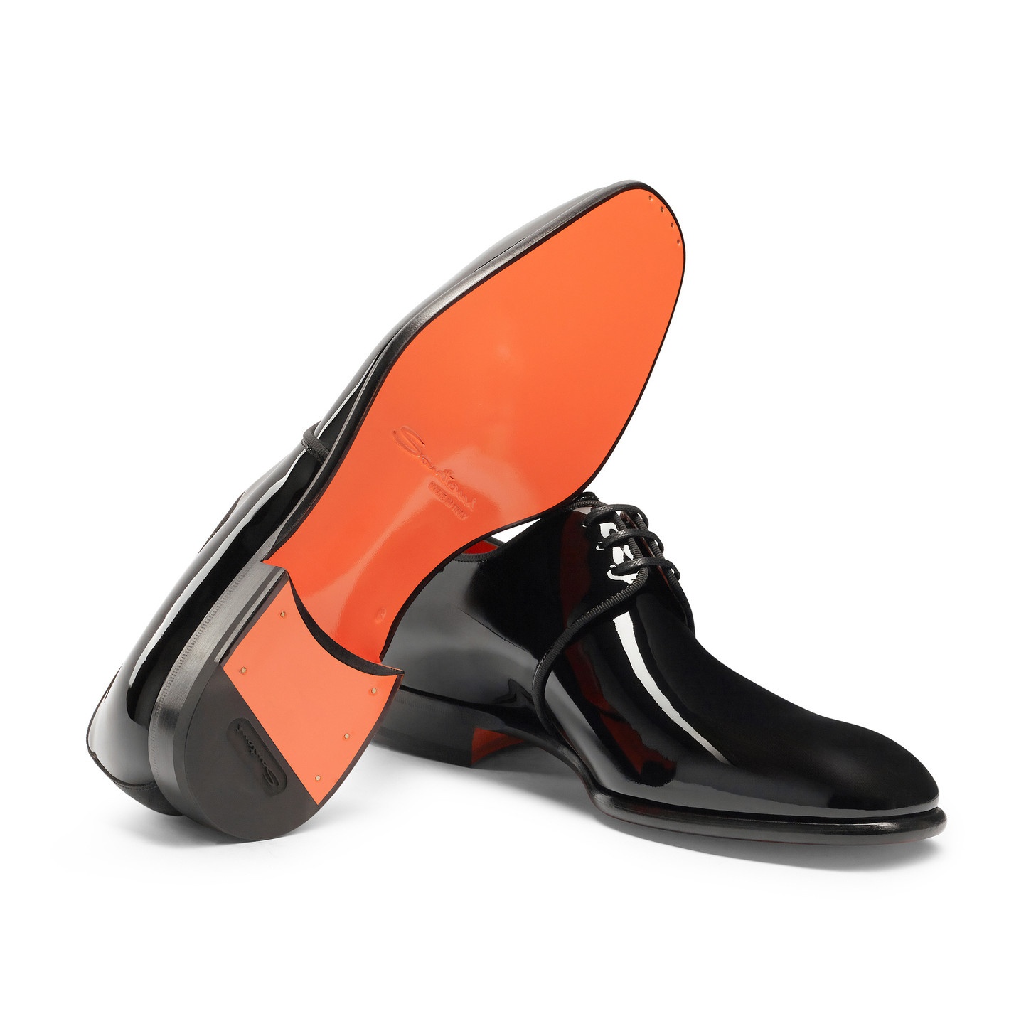 Men's black patent leather Derby shoe - 6