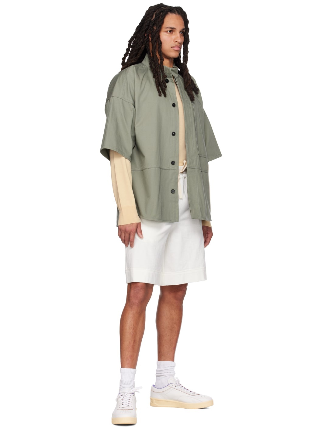Green Paneled Shirt - 4