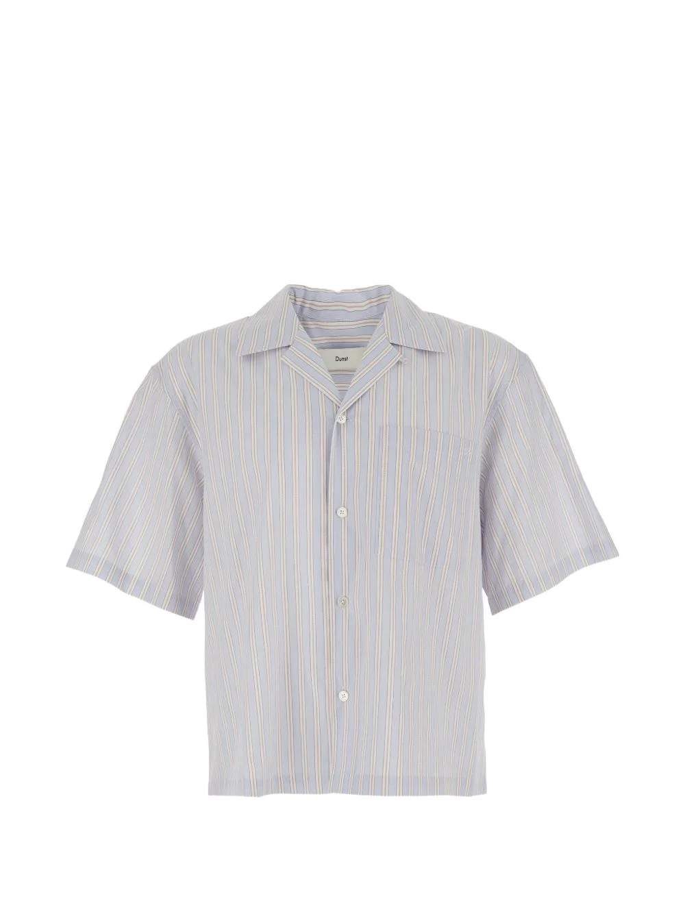 striped camp-collar shirt - 1