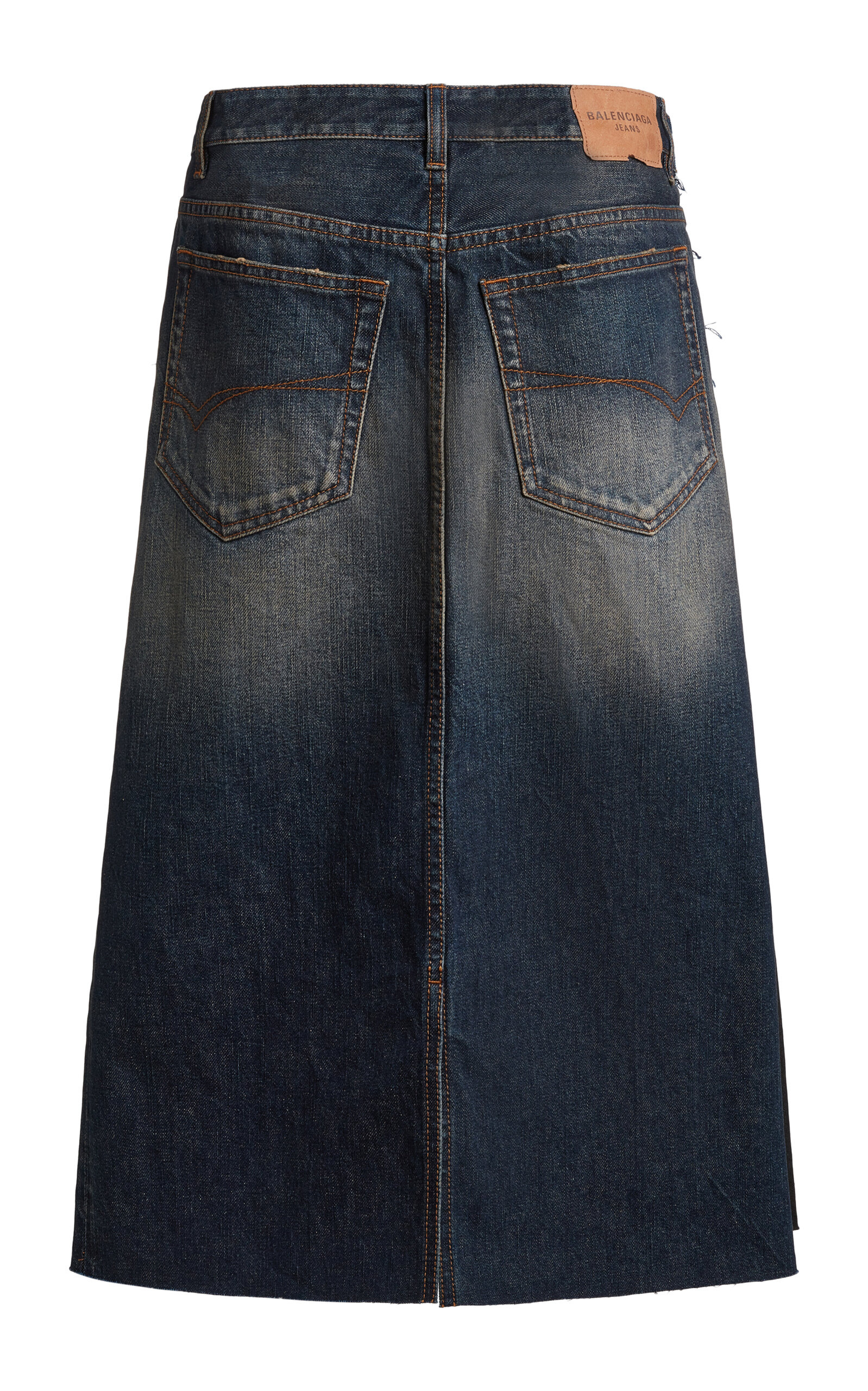 Hybrid Pleated Wool-Ramie Midi Skirt black - 5
