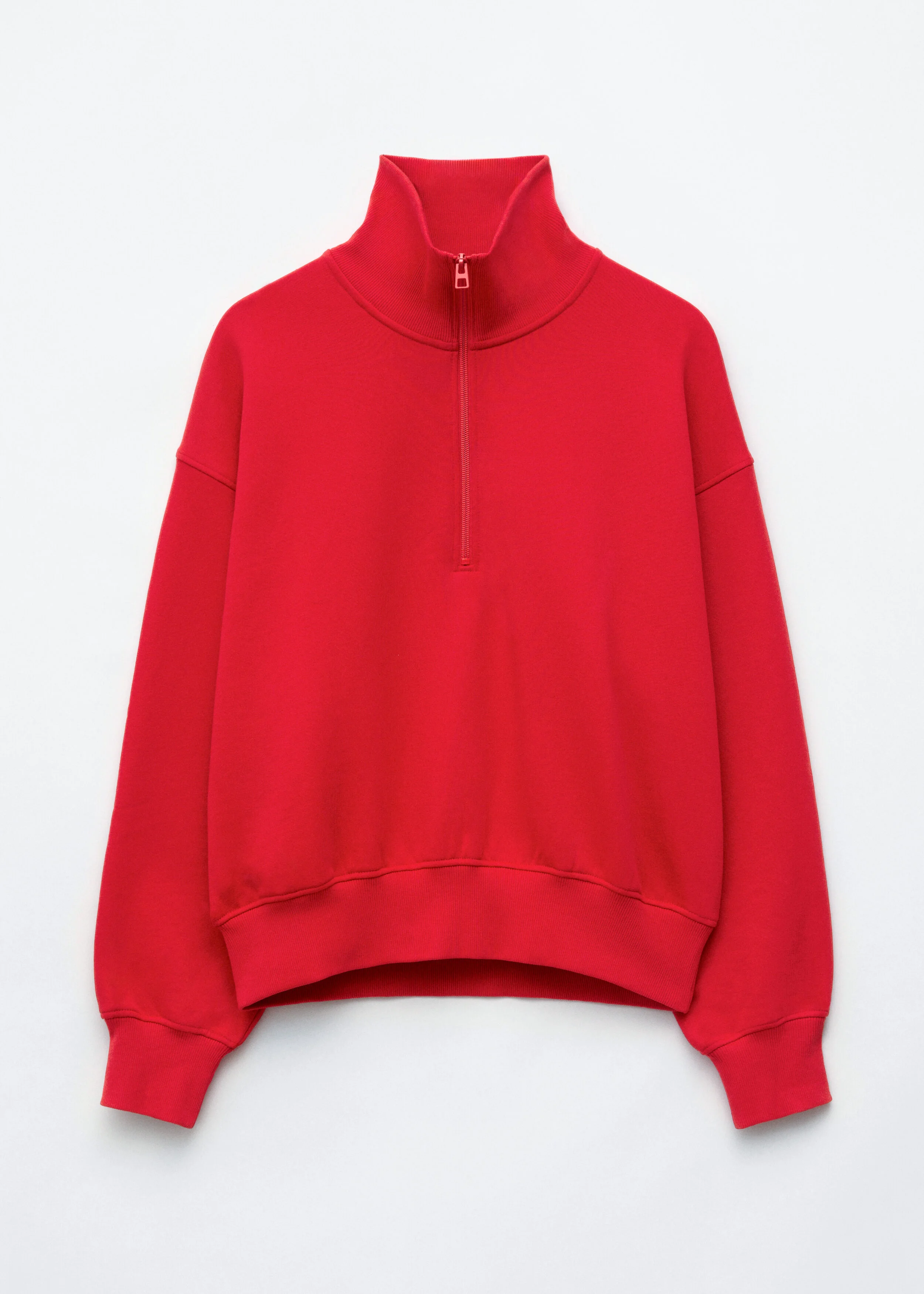 Half-Zip Cotton Sweatshirt - 1