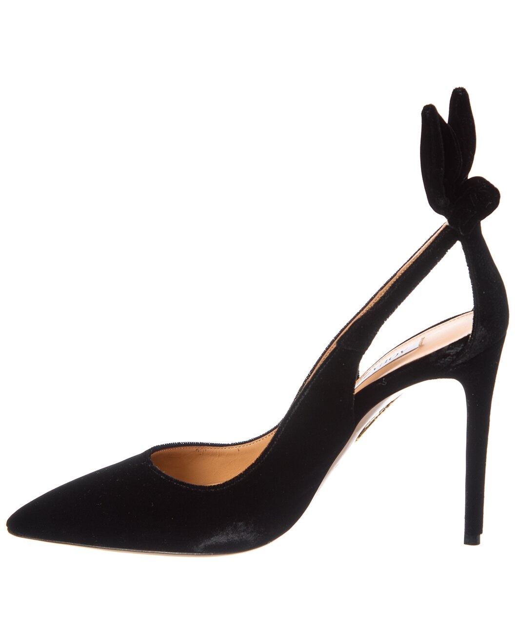 Aquazzura Bow Tie 105 Velvet Pump - 2