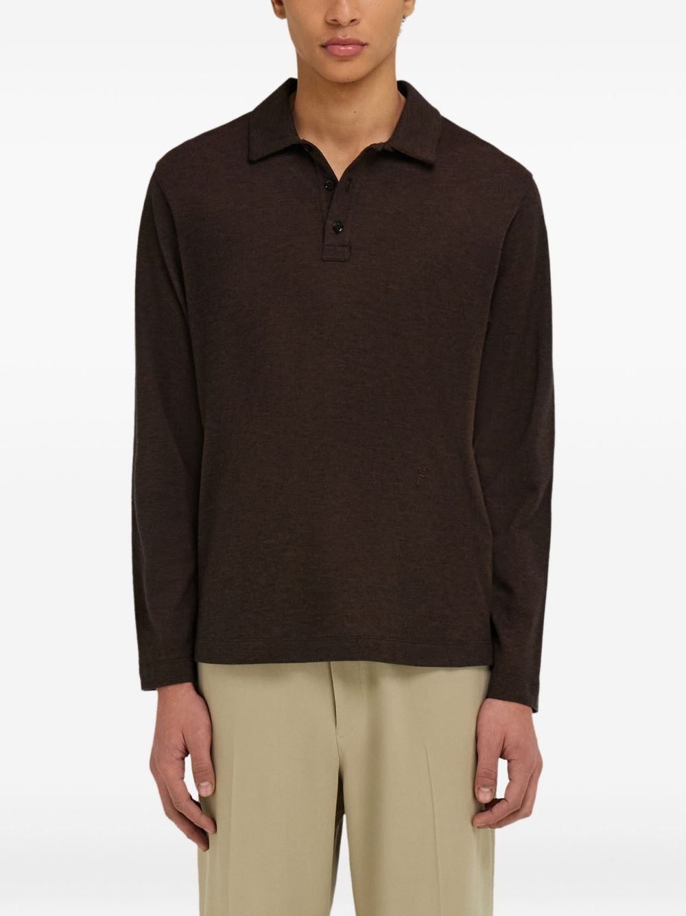 long-sleeved polo shirt - 3